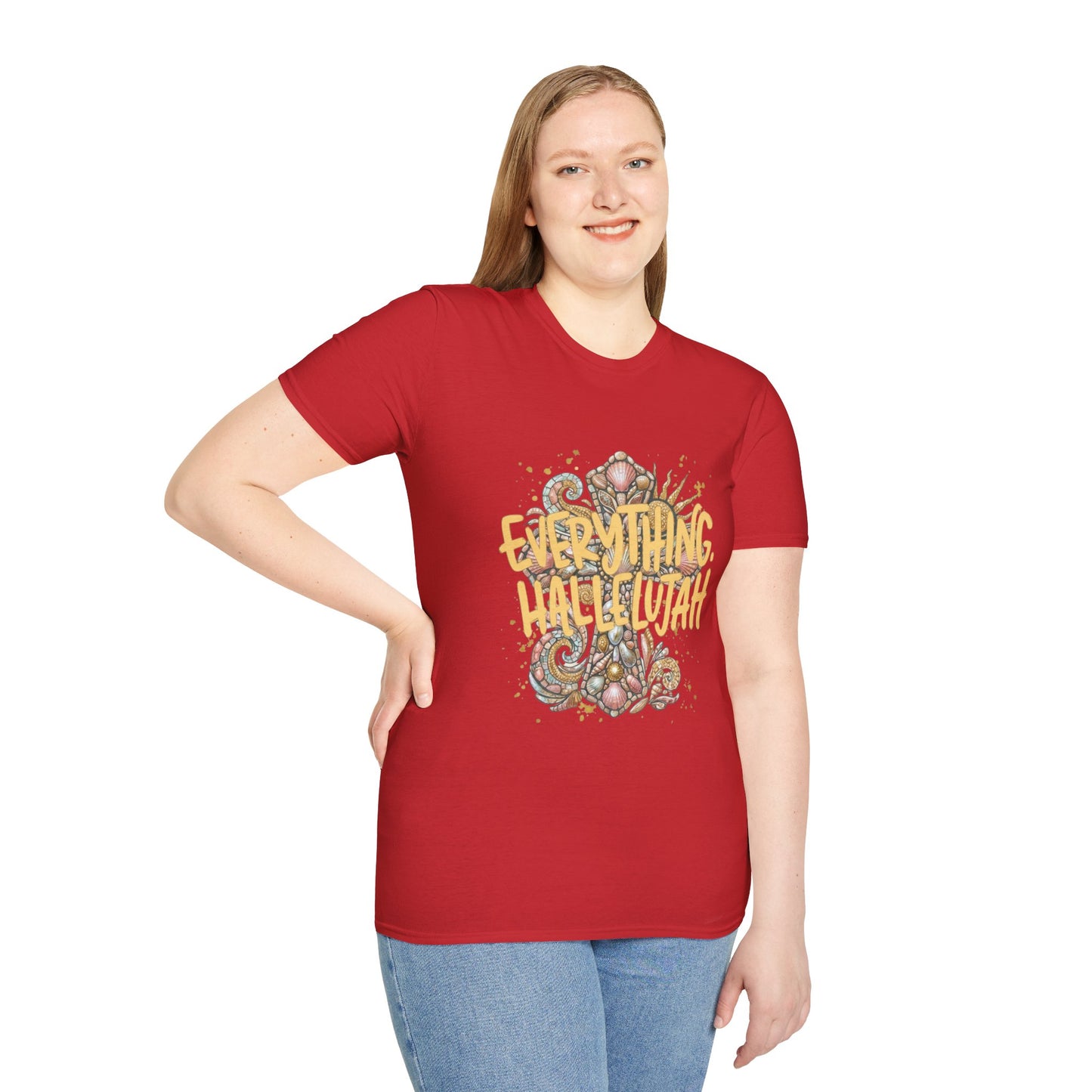 Everything Hallelujah T-Shirt — Floral Gospel Faith Tee