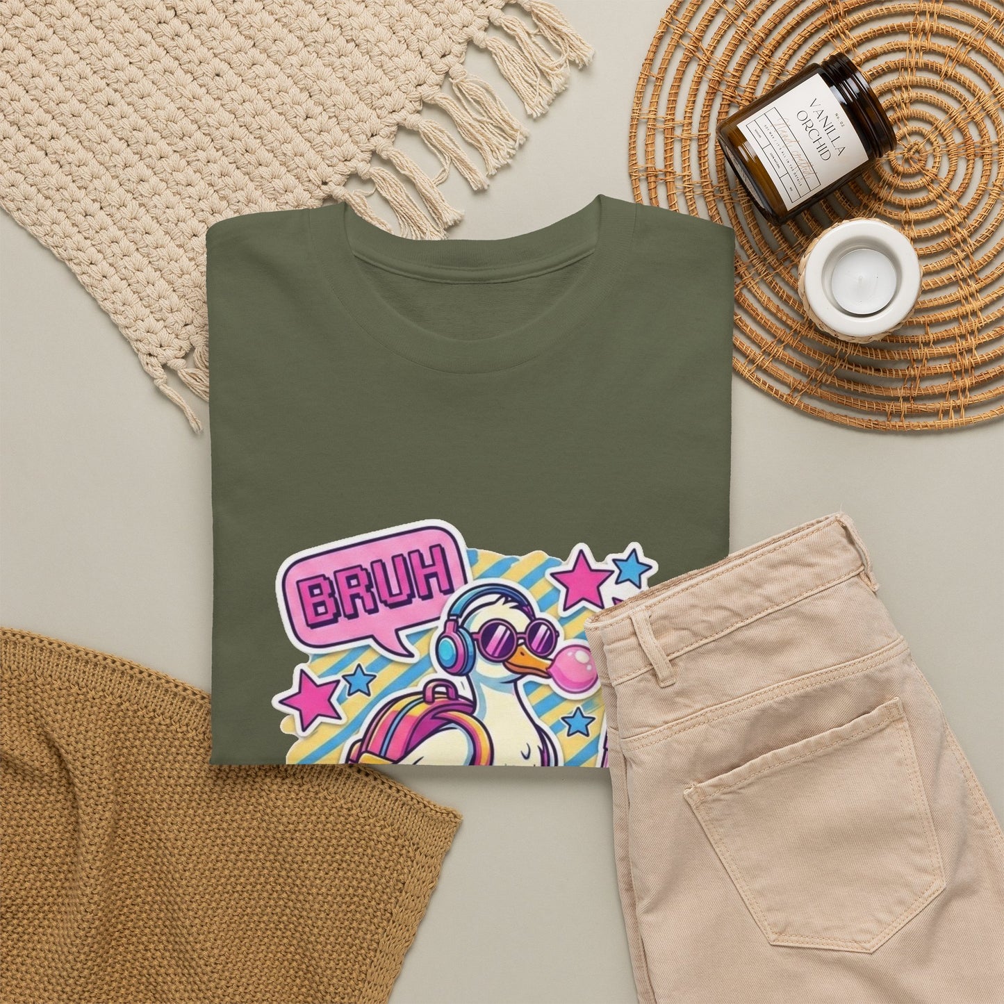 T-Shirt — Cute 'Bruh We Back' Cartoon Parrot Graphic Tee