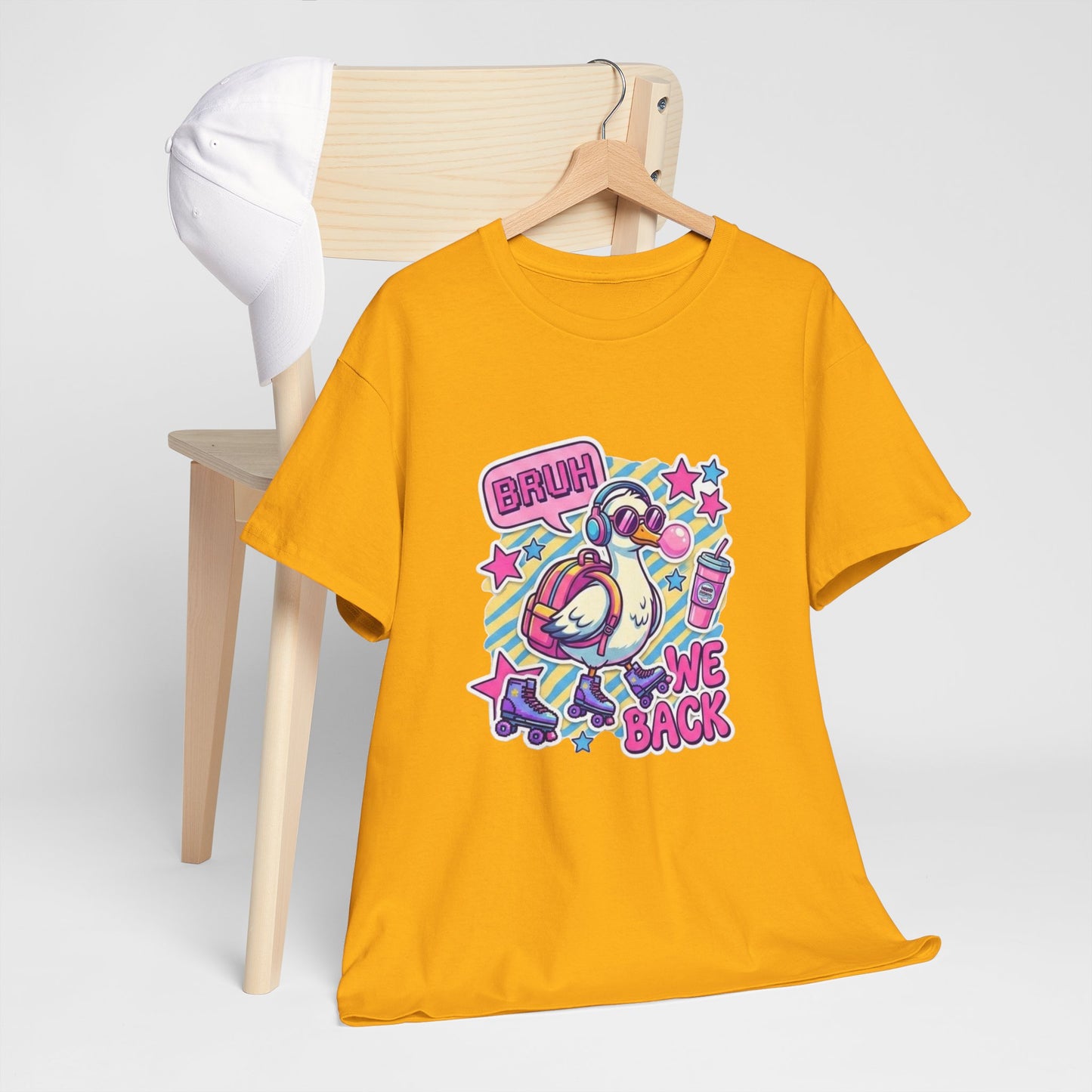 T-Shirt — Cute 'Bruh We Back' Cartoon Parrot Graphic Tee