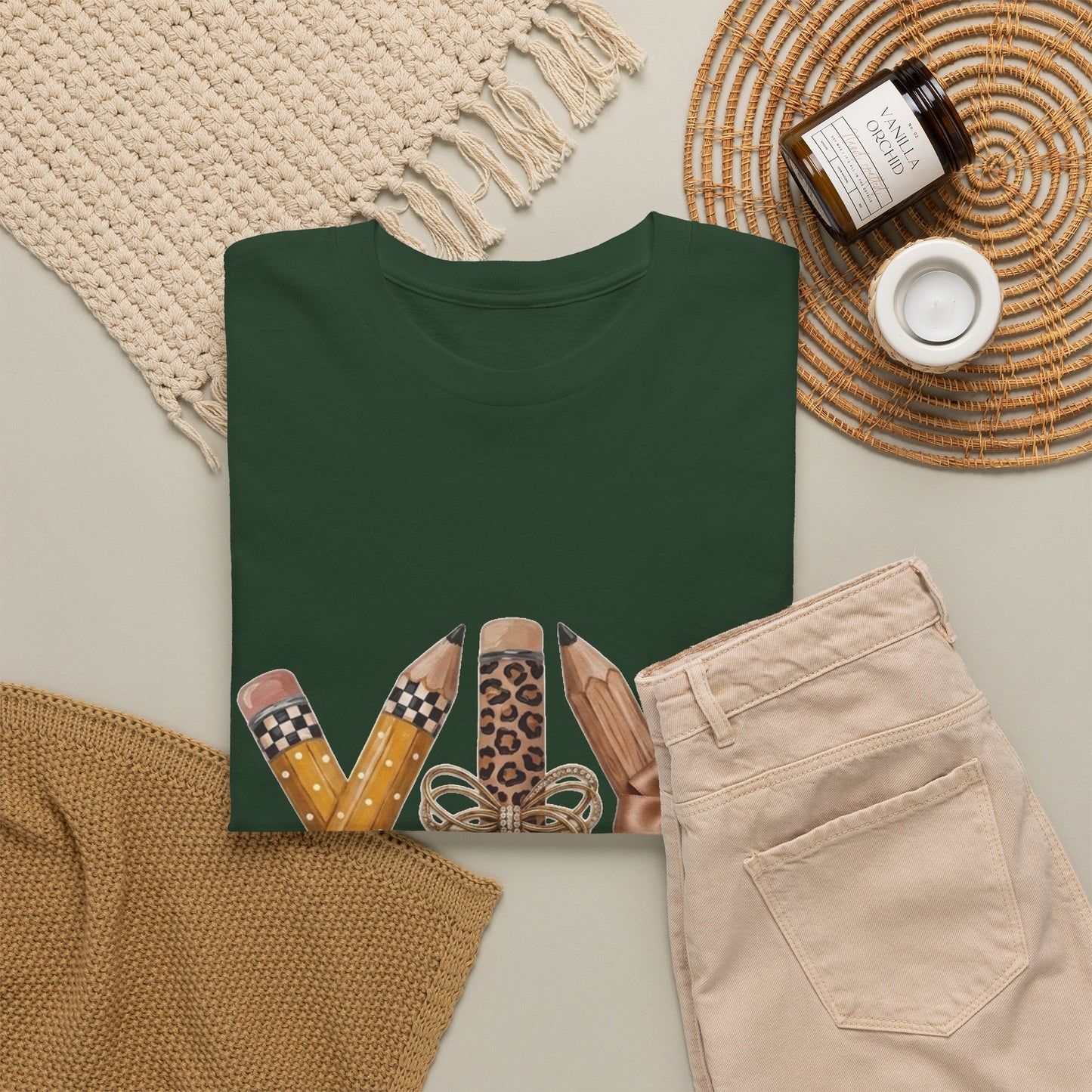 XXV Pencils Graphic Tee — Retro Pencil Art T-Shirt