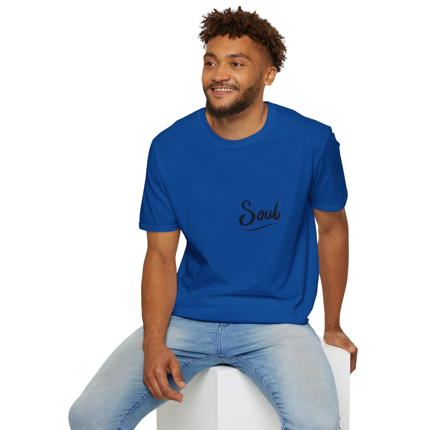 Soul Script T-Shirt — Minimal Inspirational Pocket Tee