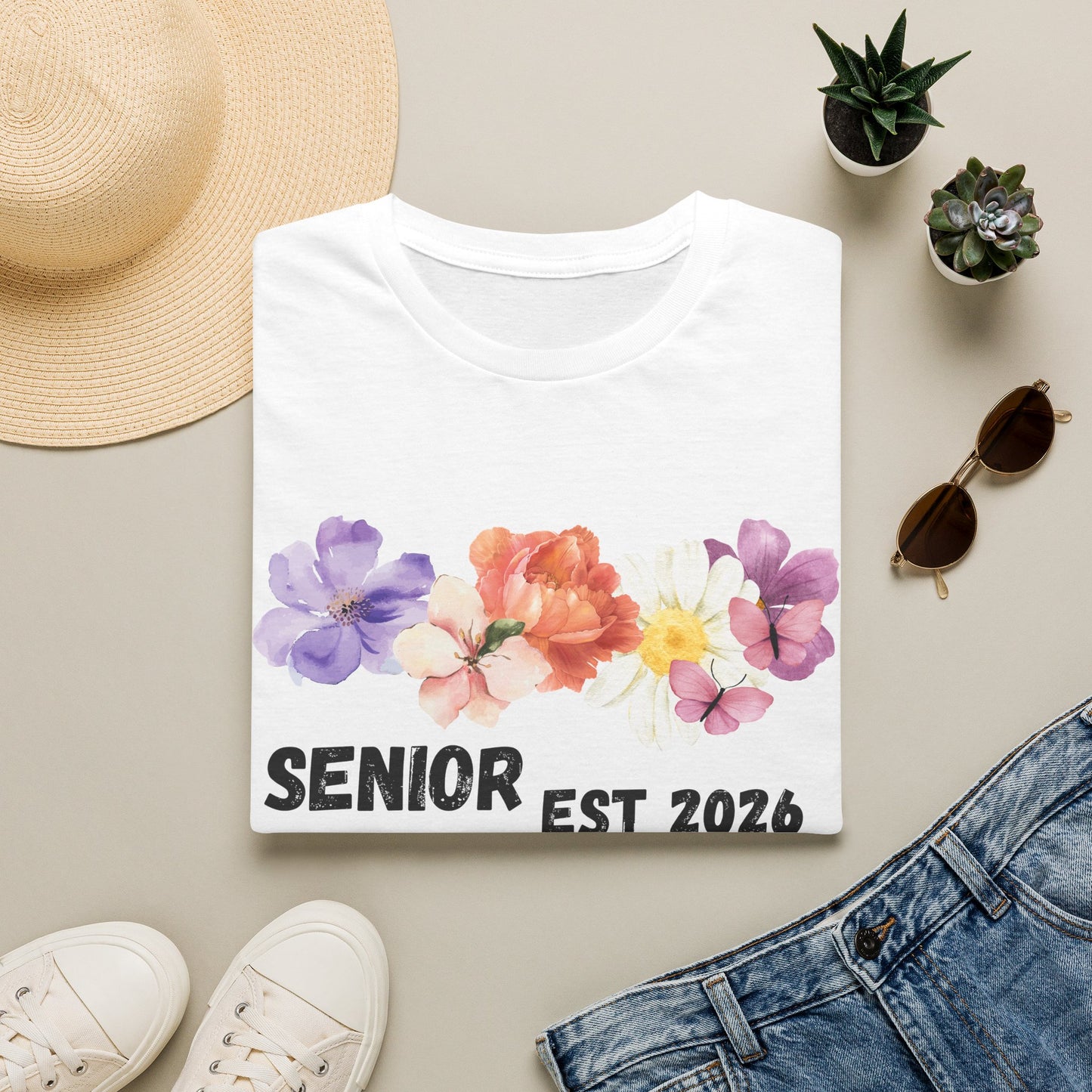 Senior Est. 2026 Floral T-Shirt