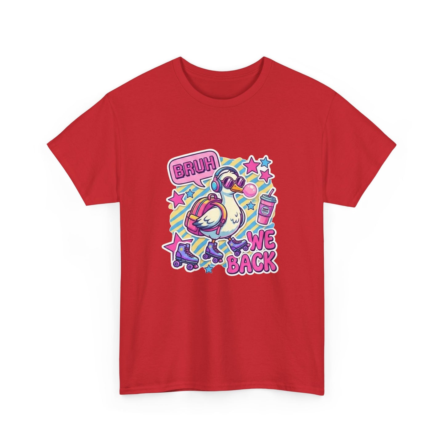 T-Shirt — Cute 'Bruh We Back' Cartoon Parrot Graphic Tee