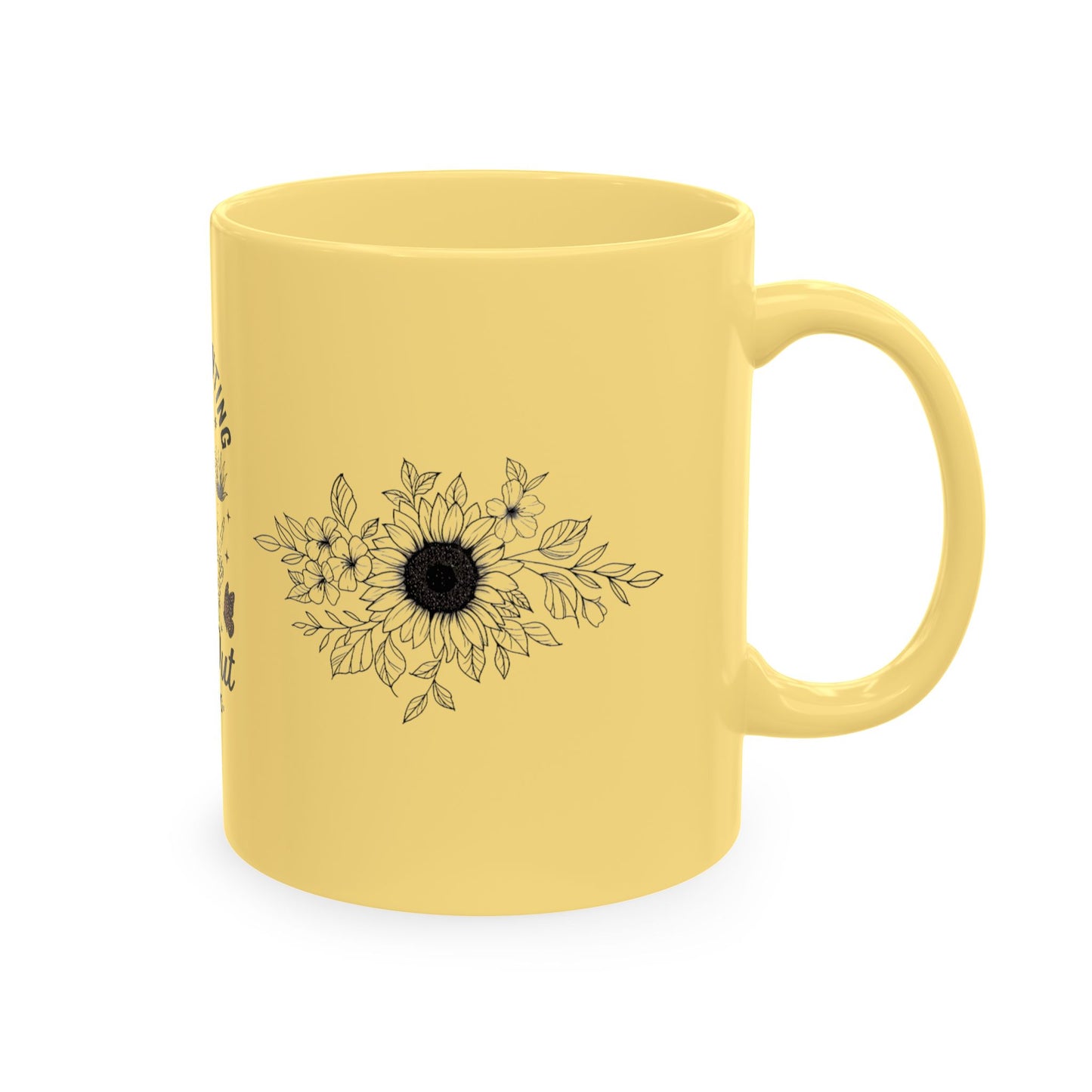 Gentle Parenting 'Drop Out' Ceramic Mug — Funny Skull Floral Coffee Cup