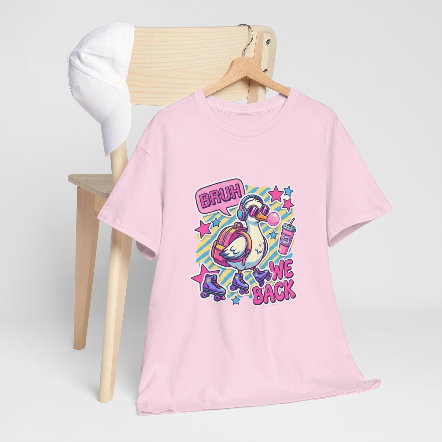 T-Shirt — Cute 'Bruh We Back' Cartoon Parrot Graphic Tee