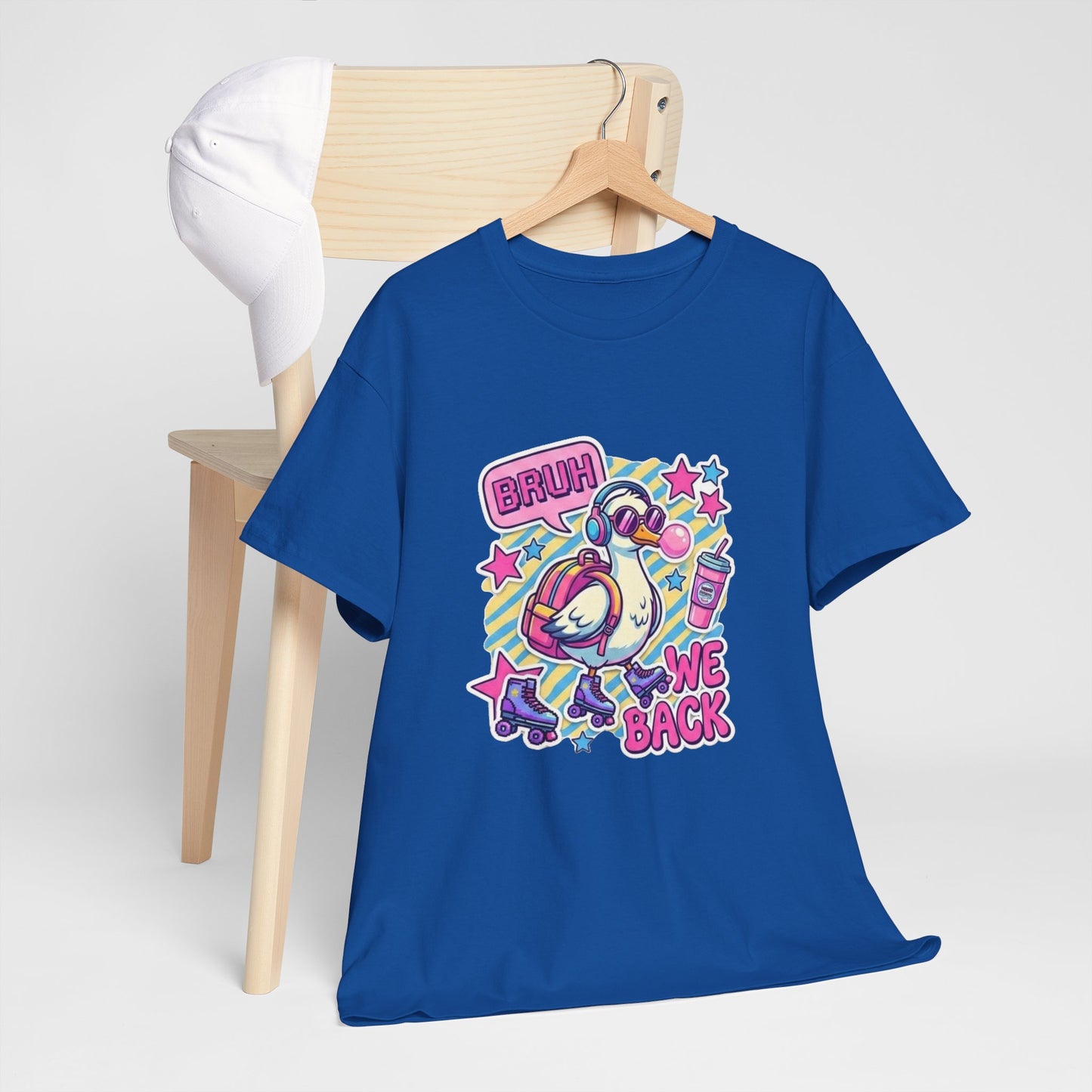 T-Shirt — Cute 'Bruh We Back' Cartoon Parrot Graphic Tee