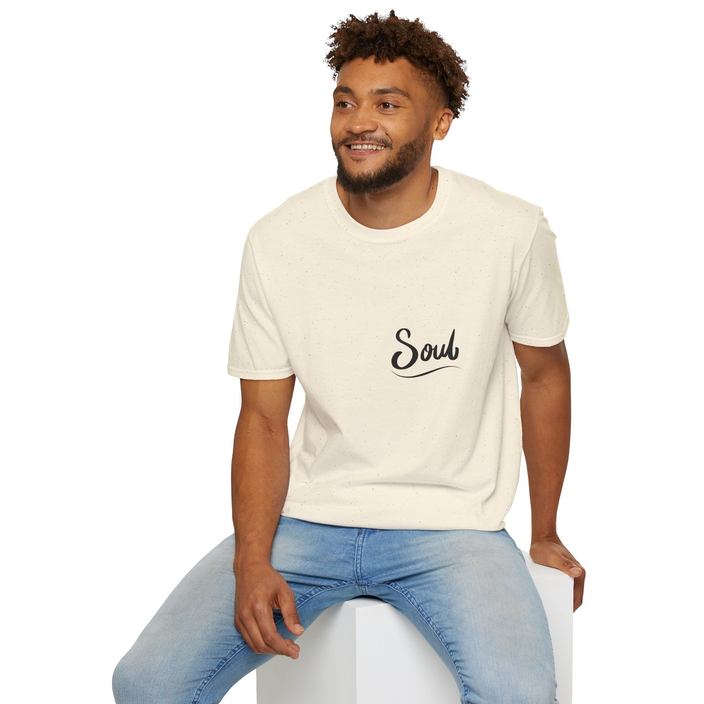 Soul Script T-Shirt — Minimal Inspirational Pocket Tee