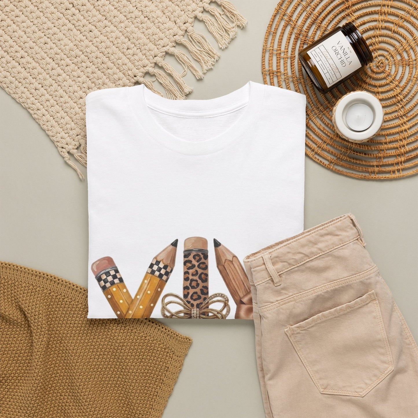 XXV Pencils Graphic Tee — Retro Pencil Art T-Shirt