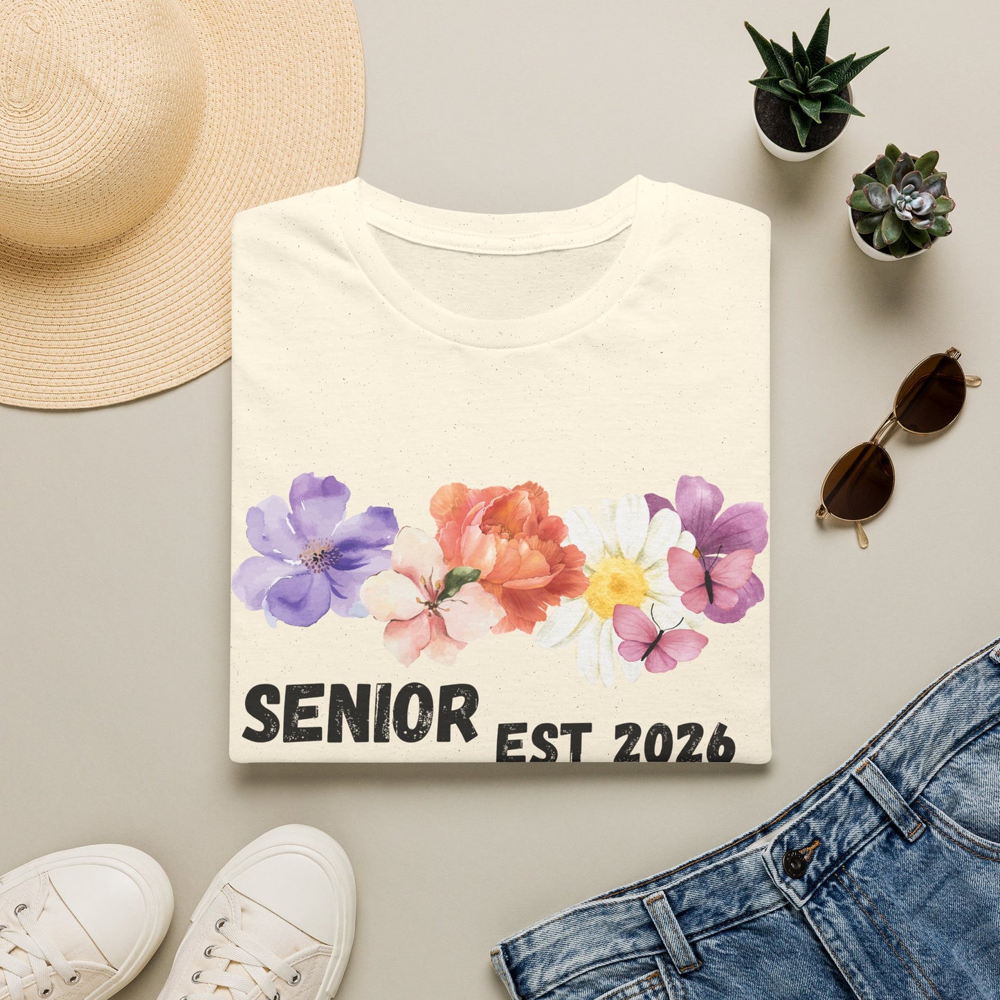 Senior Est. 2026 Floral T-Shirt