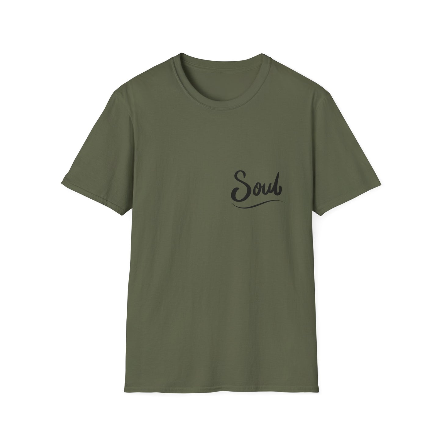 Soul Script T-Shirt — Minimal Inspirational Pocket Tee