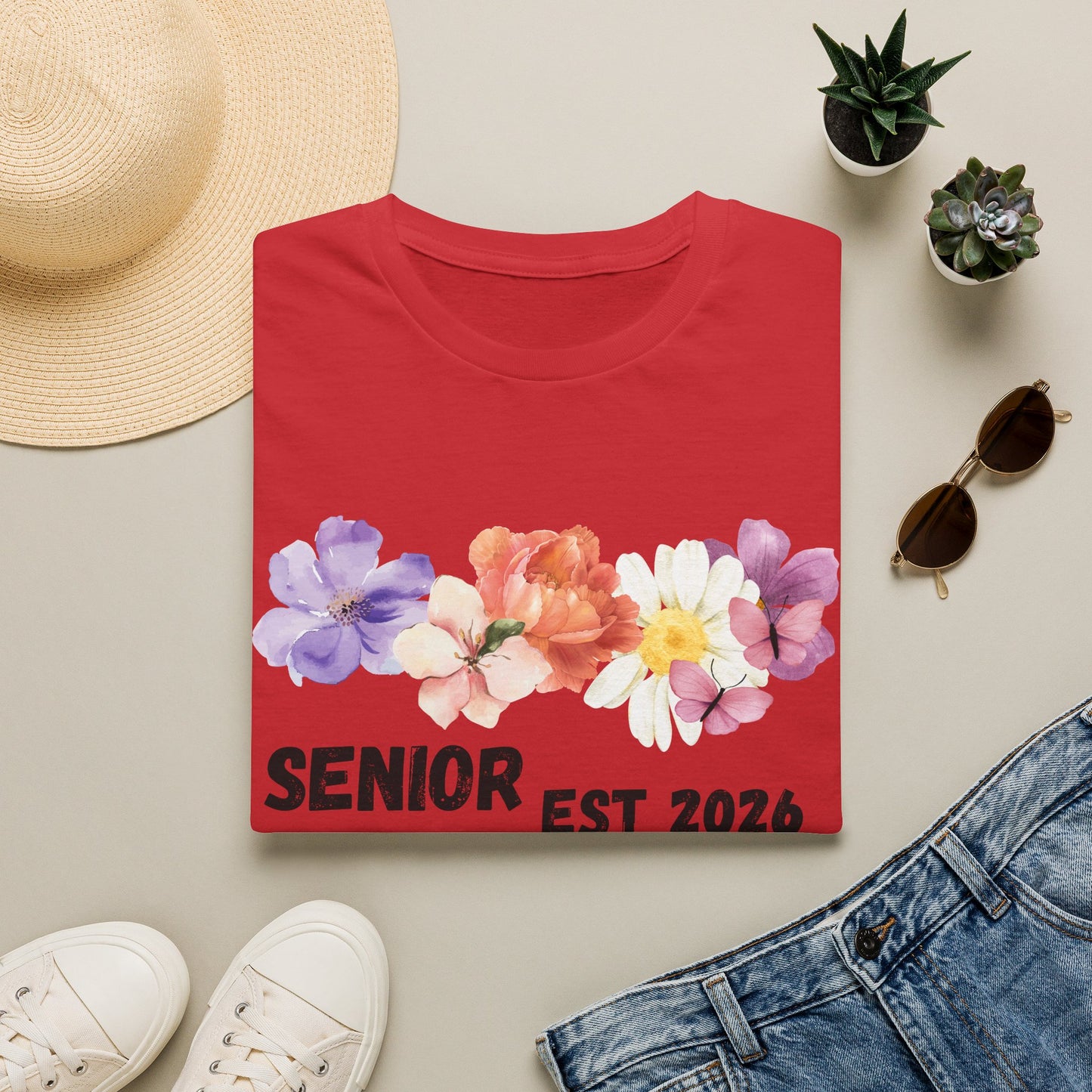 Senior Est. 2026 Floral T-Shirt