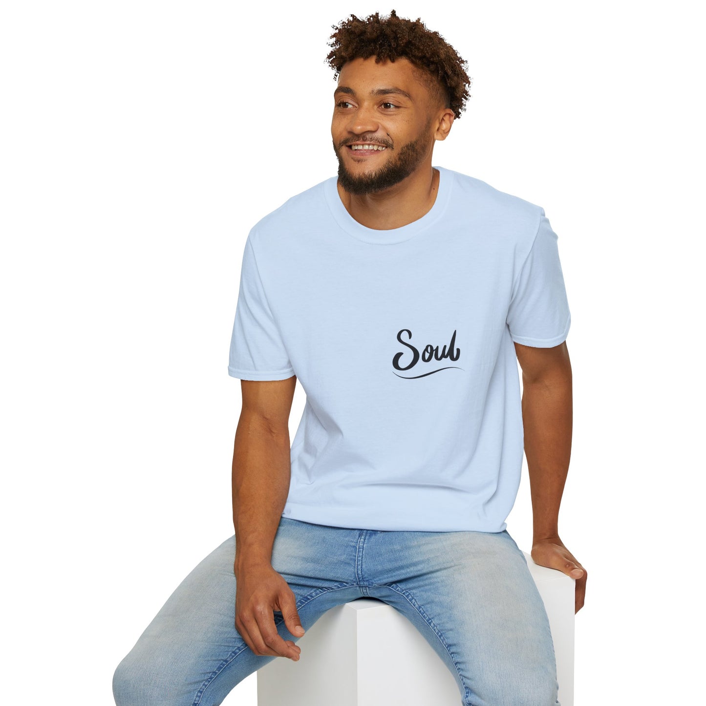 Soul Script T-Shirt — Minimal Inspirational Pocket Tee
