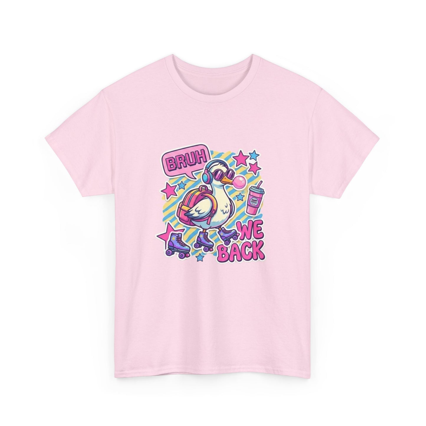 T-Shirt — Cute 'Bruh We Back' Cartoon Parrot Graphic Tee