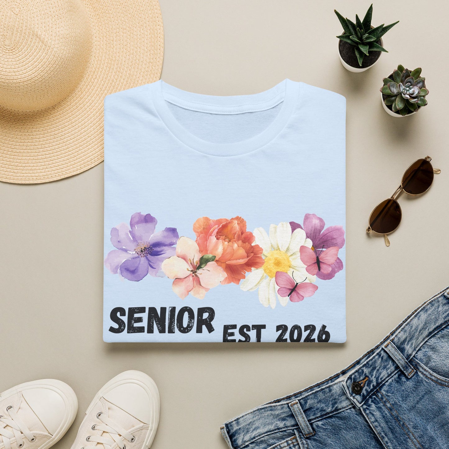 Senior Est. 2026 Floral T-Shirt