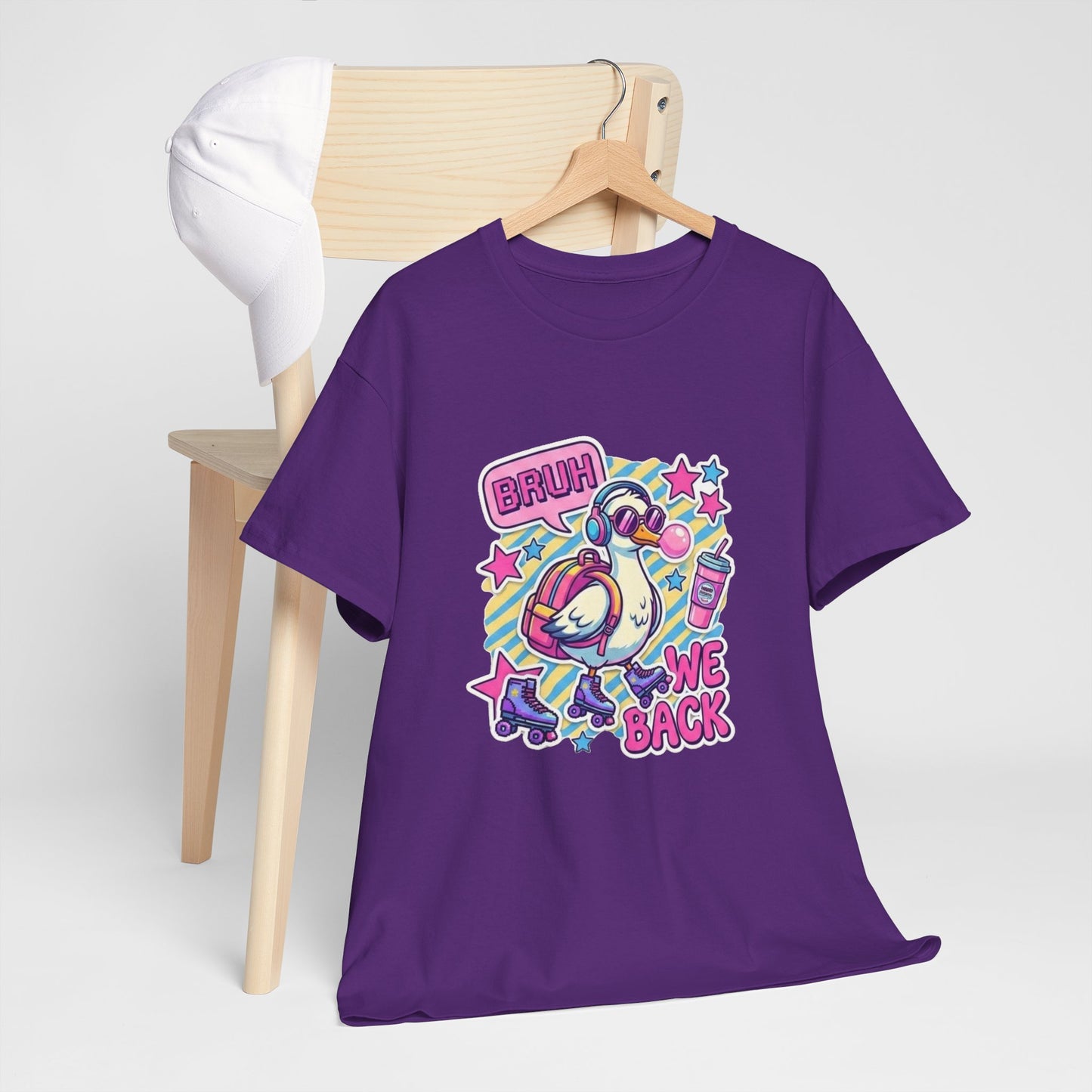 T-Shirt — Cute 'Bruh We Back' Cartoon Parrot Graphic Tee
