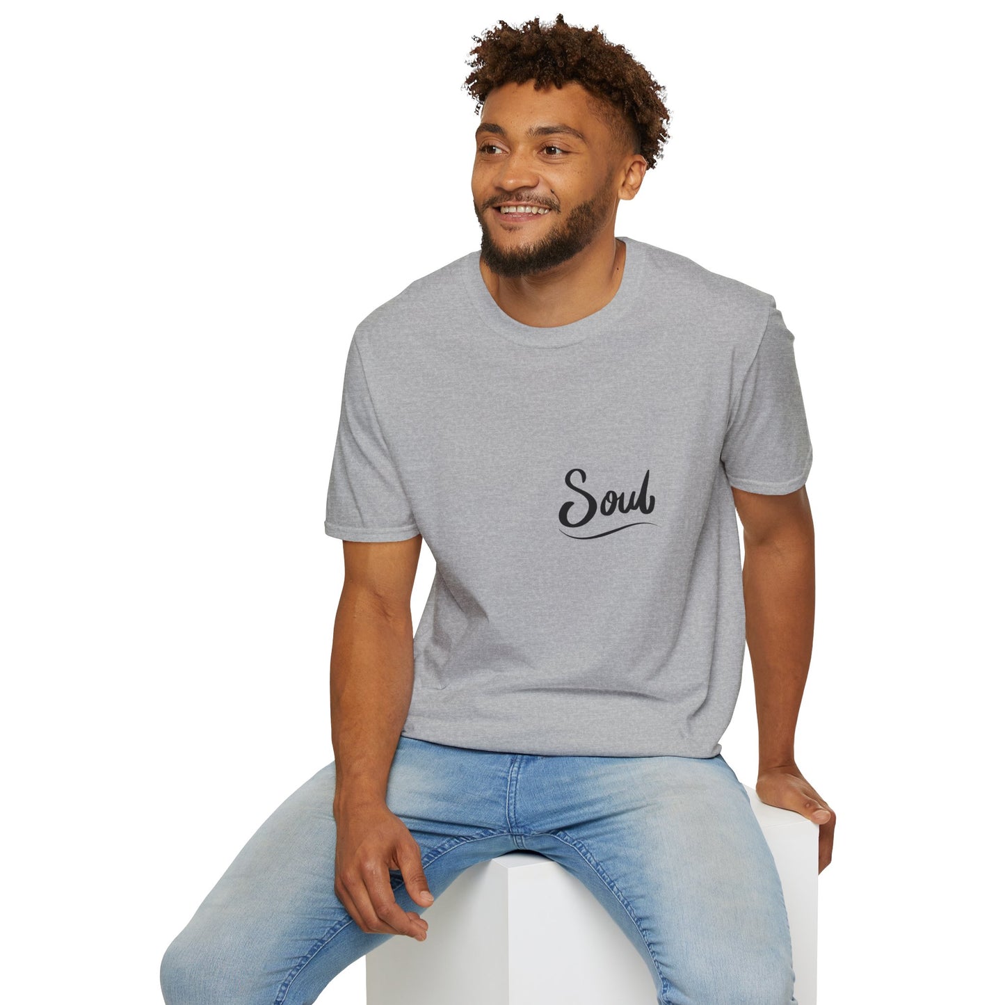 Soul Script T-Shirt — Minimal Inspirational Pocket Tee