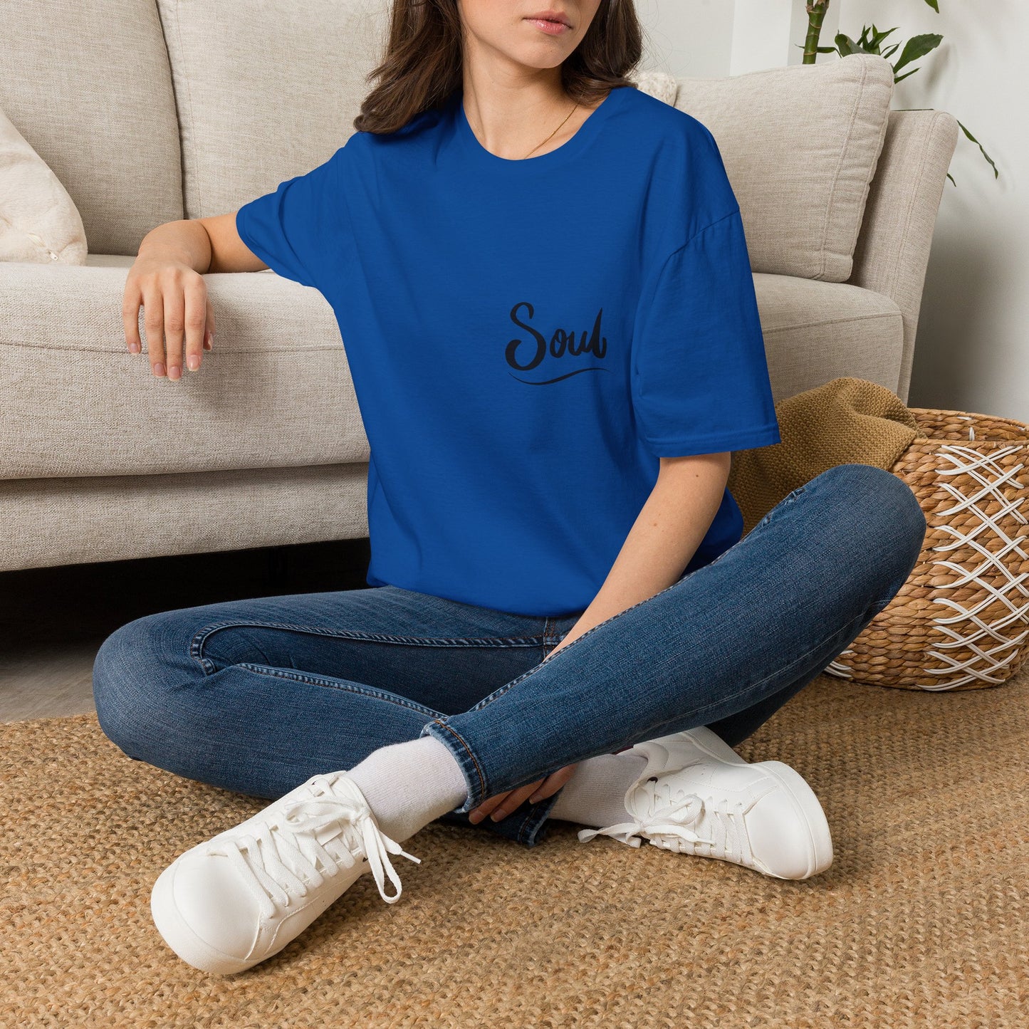 Soul Script T-Shirt — Minimal Inspirational Pocket Tee