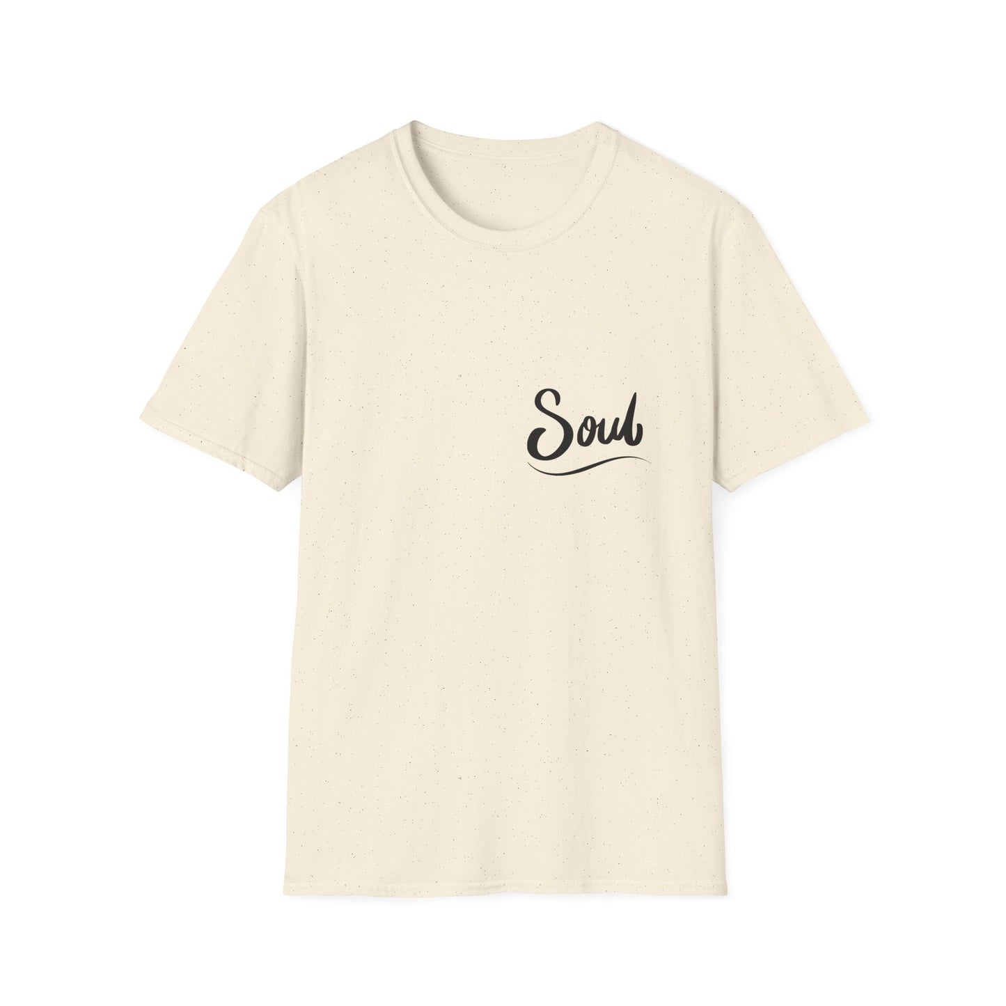 Soul Script T-Shirt — Minimal Inspirational Pocket Tee