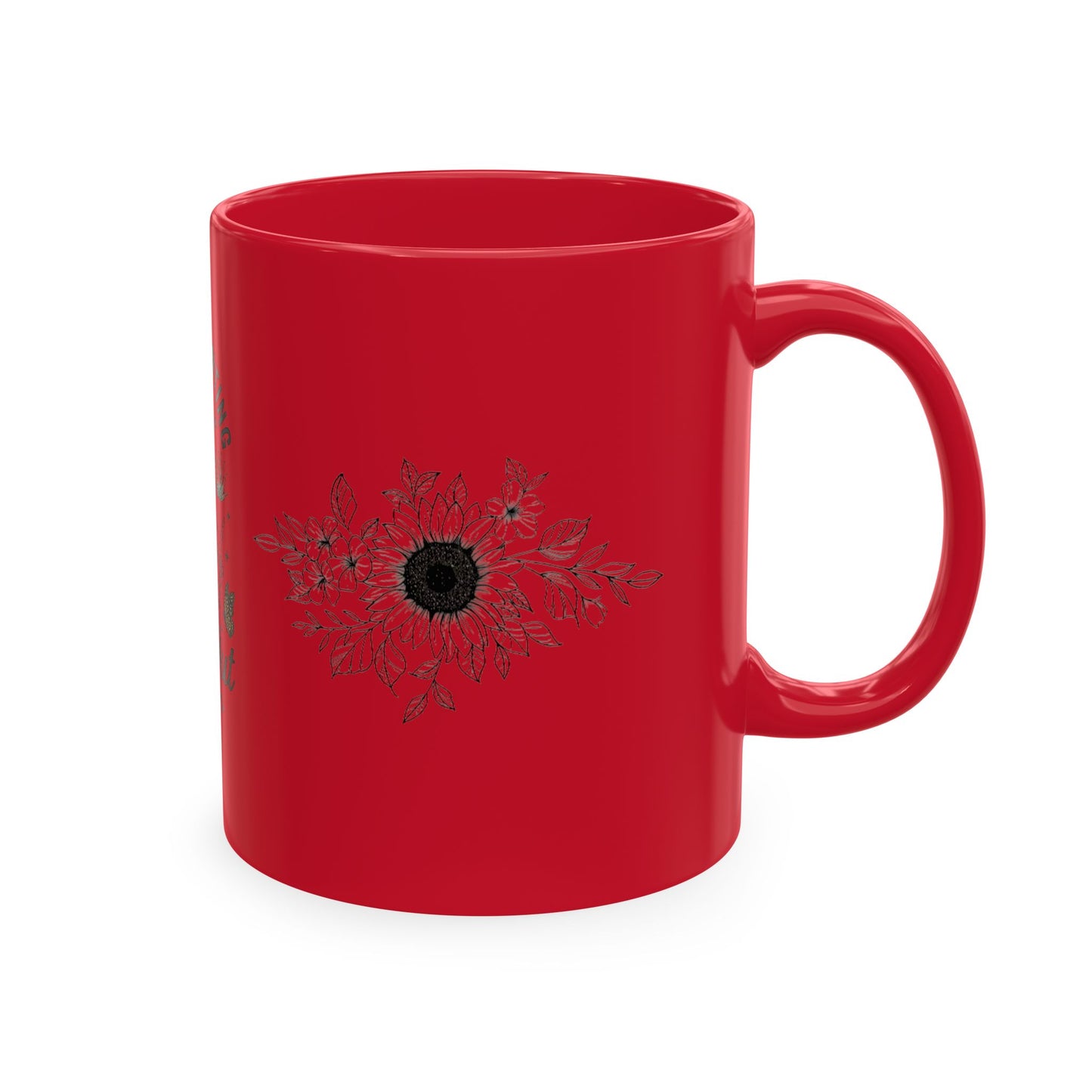 Gentle Parenting 'Drop Out' Ceramic Mug — Funny Skull Floral Coffee Cup