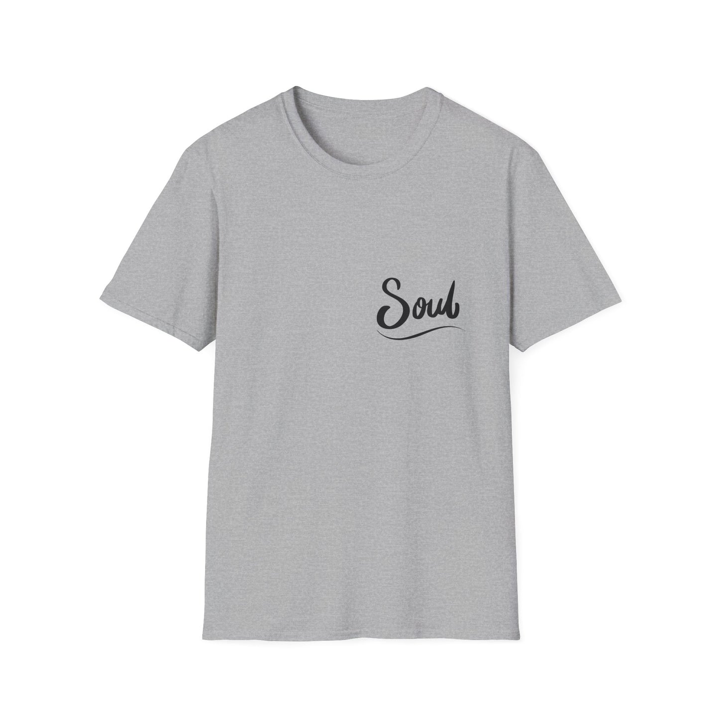 Soul Script T-Shirt — Minimal Inspirational Pocket Tee