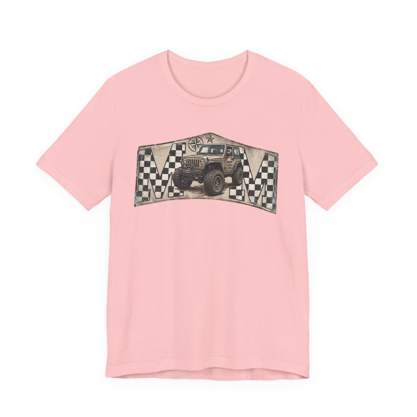 Off‑Road Vintage Jeep Tee — Racing Flag Adventure Shirt