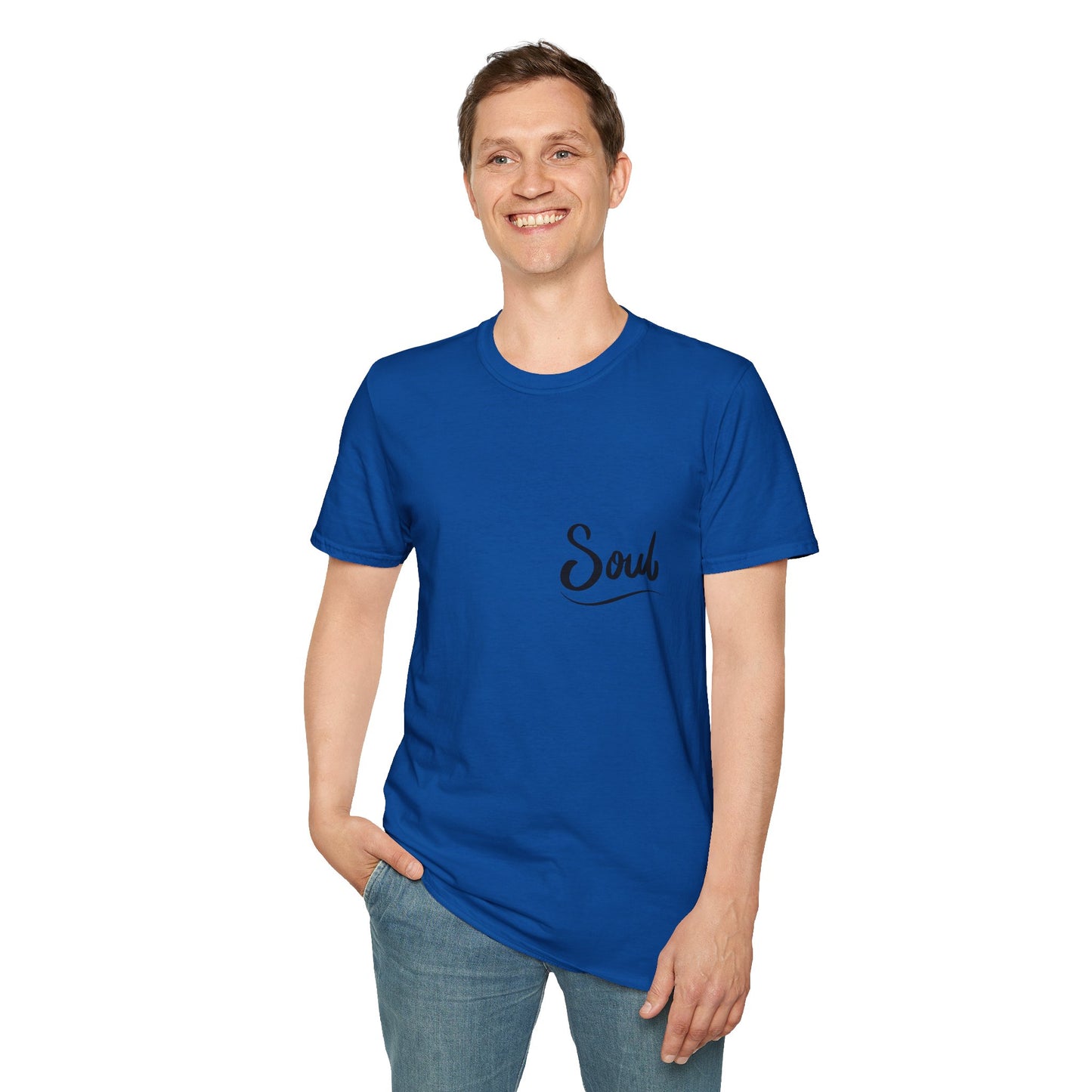 Soul Script T-Shirt — Minimal Inspirational Pocket Tee