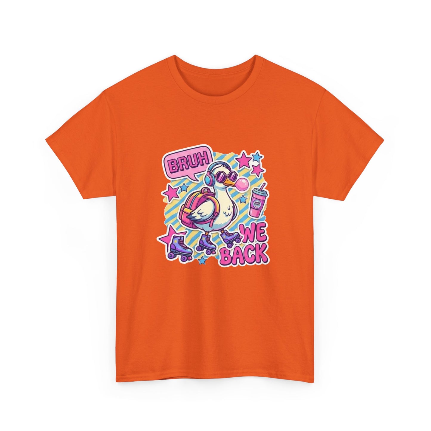 T-Shirt — Cute 'Bruh We Back' Cartoon Parrot Graphic Tee