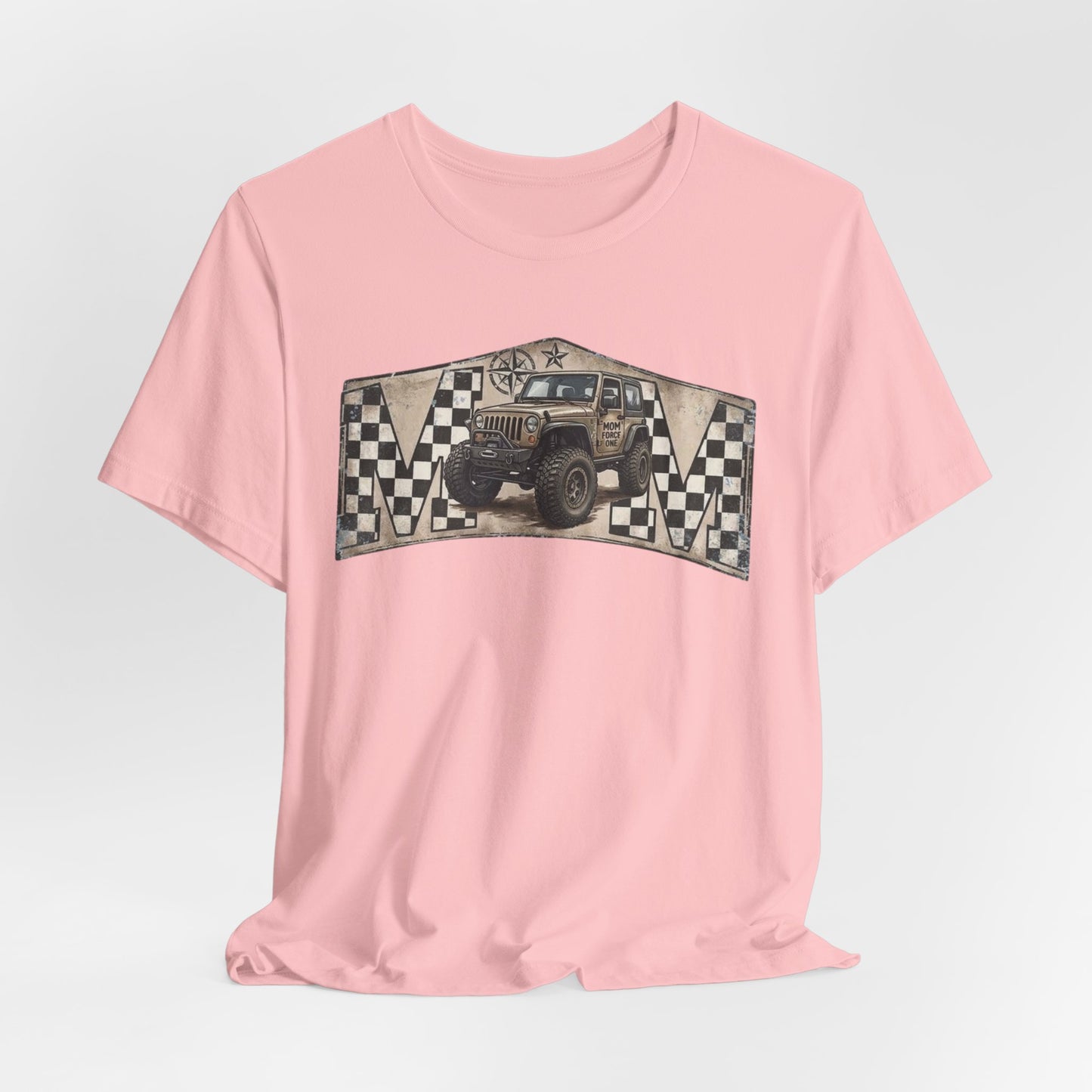 Off‑Road Vintage Jeep Tee — Racing Flag Adventure Shirt