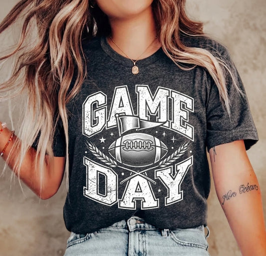 Game Day T-Shirt — Vintage Football 'Game Day' Graphic Tee