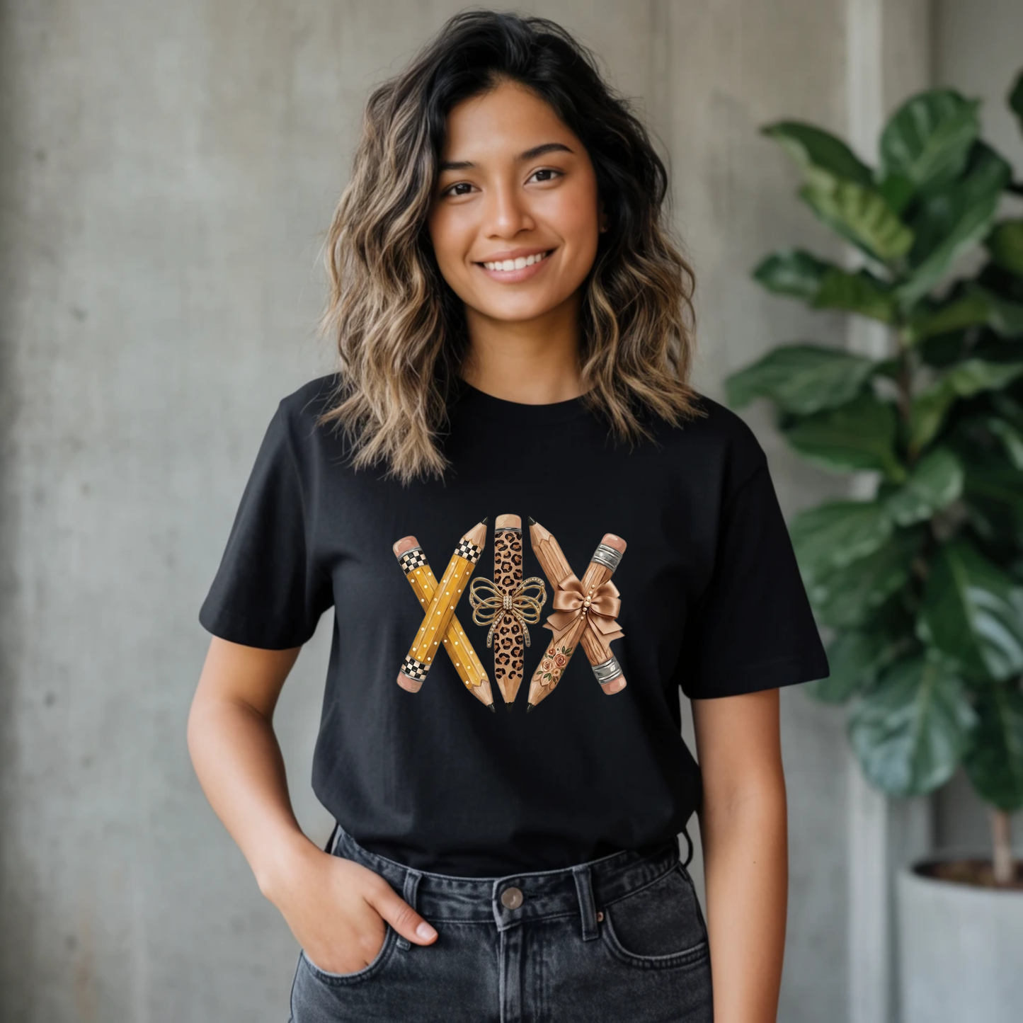 XXV Pencils Graphic Tee — Retro Pencil Art T-Shirt