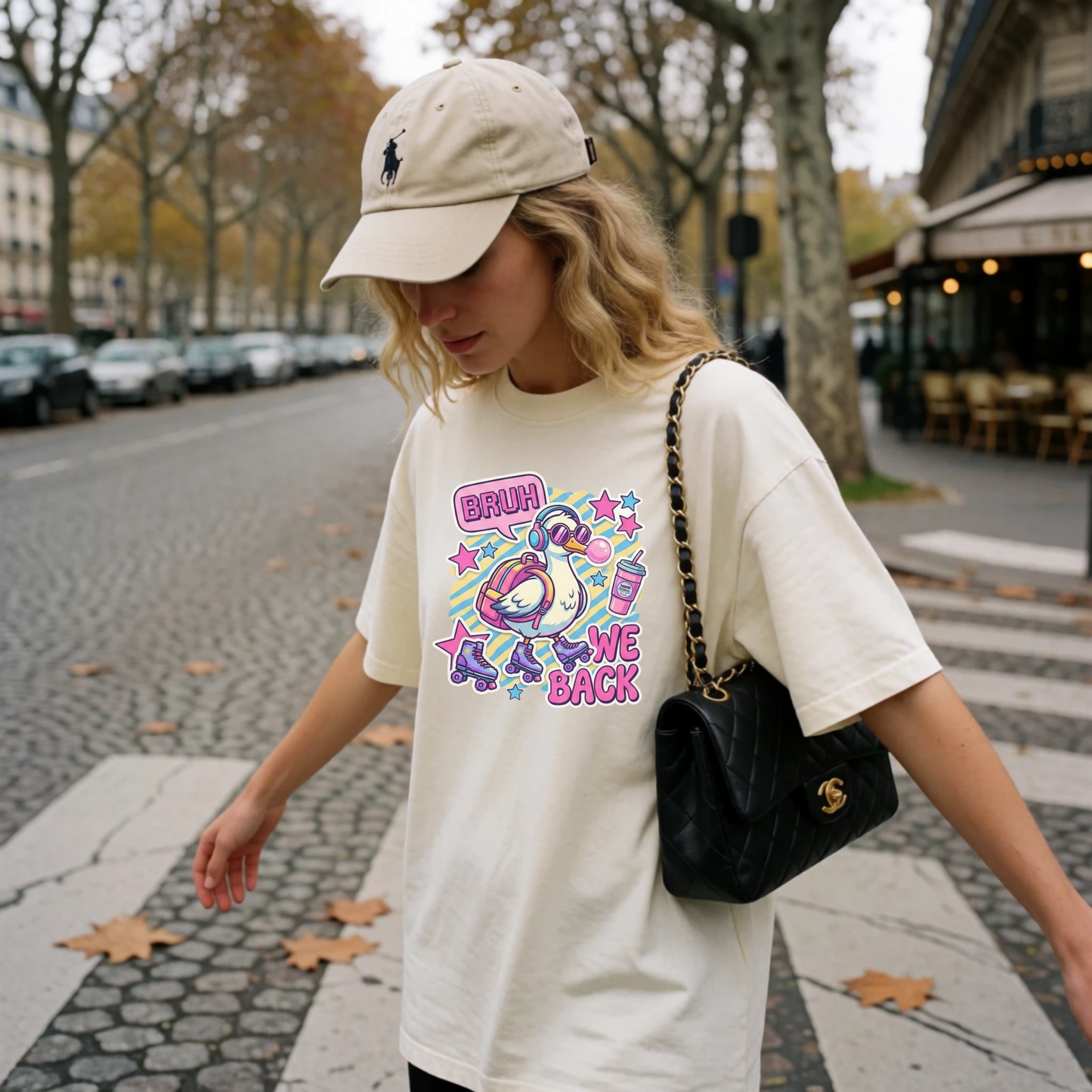 T-Shirt — Cute 'Bruh We Back' Cartoon Parrot Graphic Tee