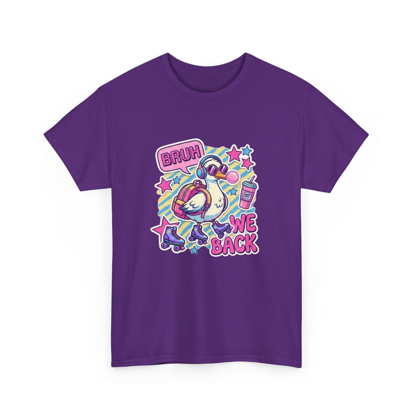 T-Shirt — Cute 'Bruh We Back' Cartoon Parrot Graphic Tee