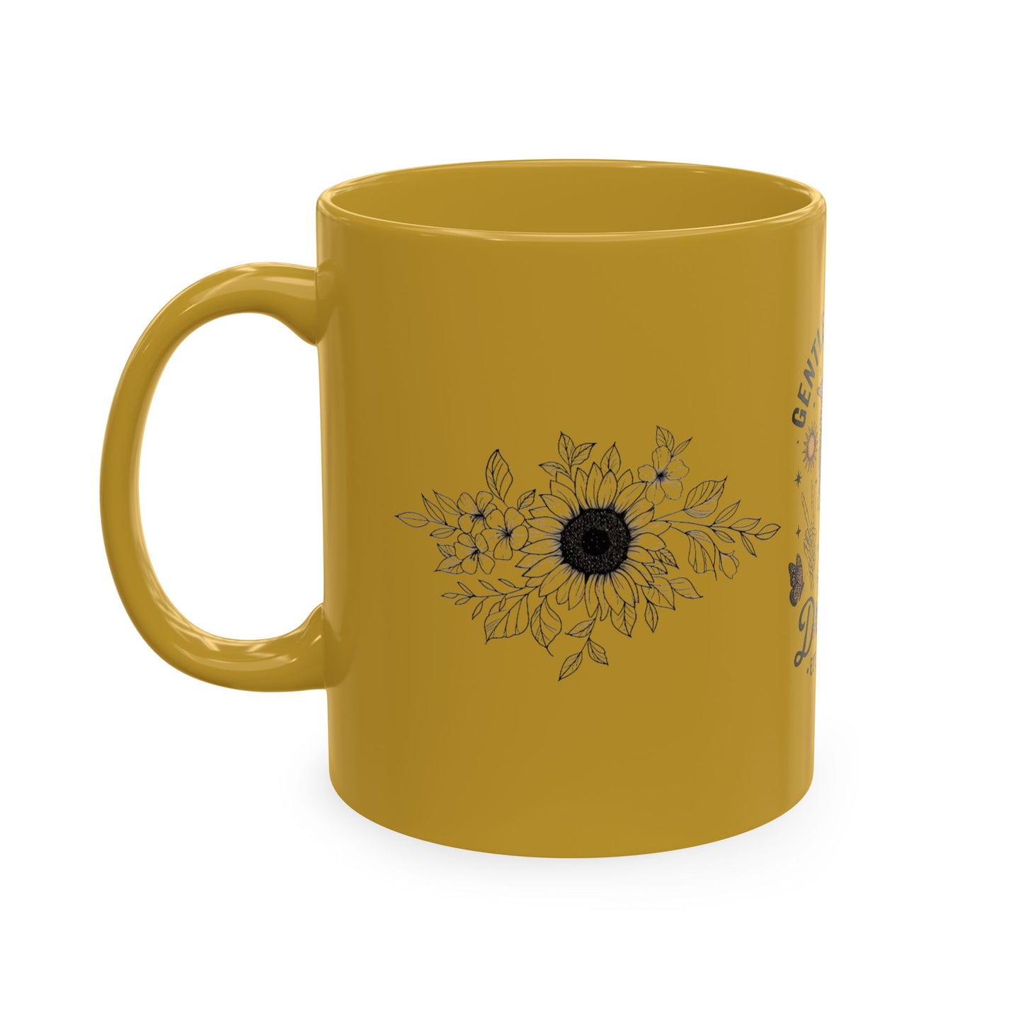 Gentle Parenting 'Drop Out' Ceramic Mug — Funny Skull Floral Coffee Cup