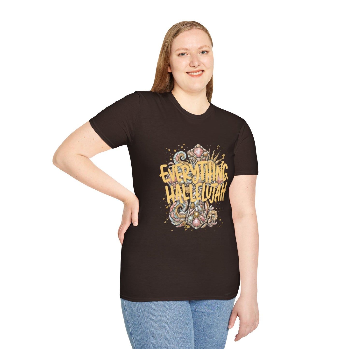 Everything Hallelujah T-Shirt — Floral Gospel Faith Tee