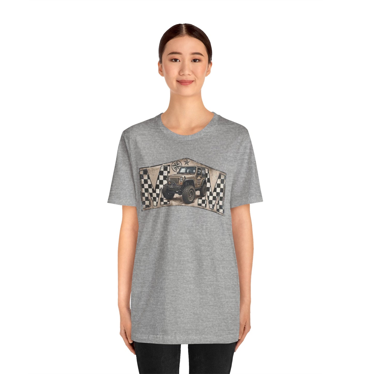 Off‑Road Vintage Jeep Tee — Racing Flag Adventure Shirt