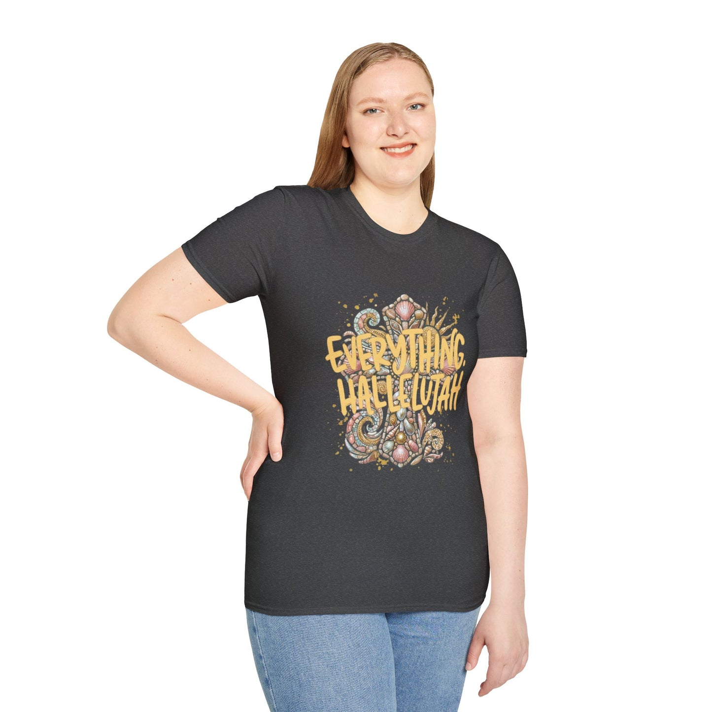 Everything Hallelujah T-Shirt — Floral Gospel Faith Tee