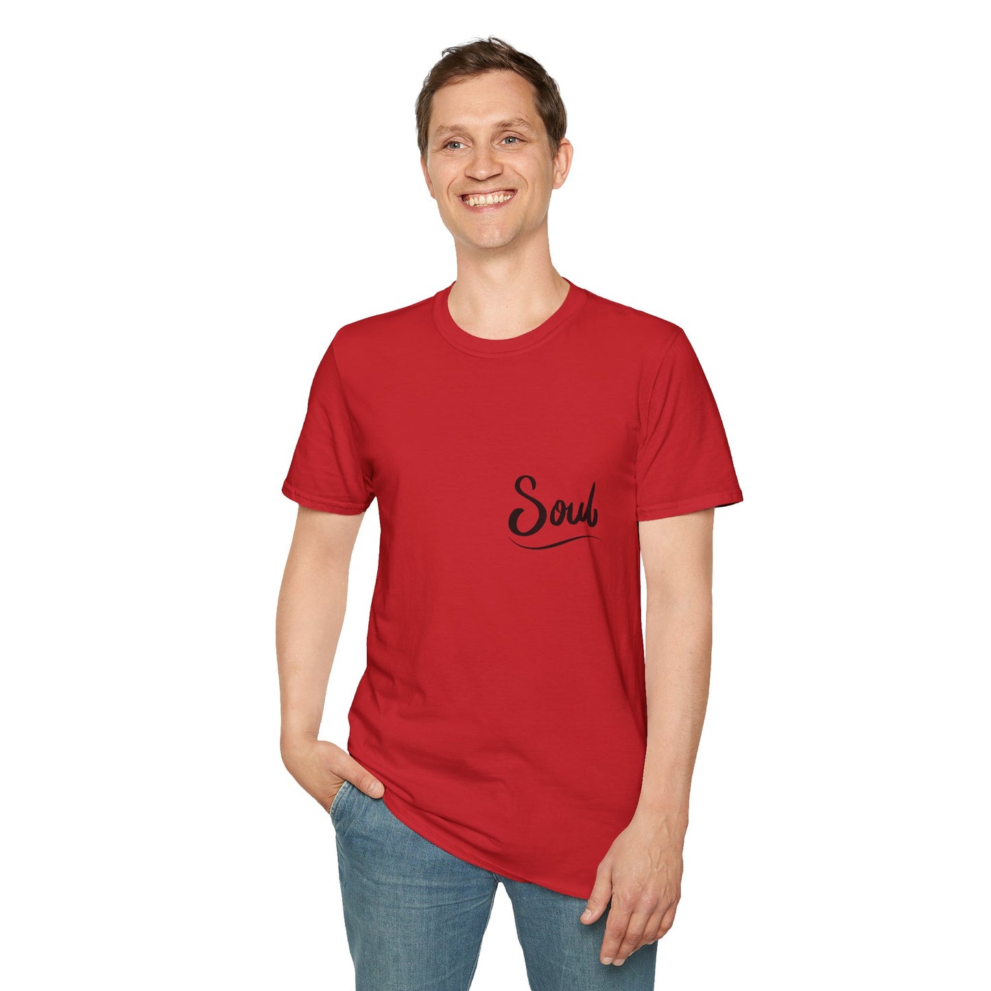 Soul Script T-Shirt — Minimal Inspirational Pocket Tee