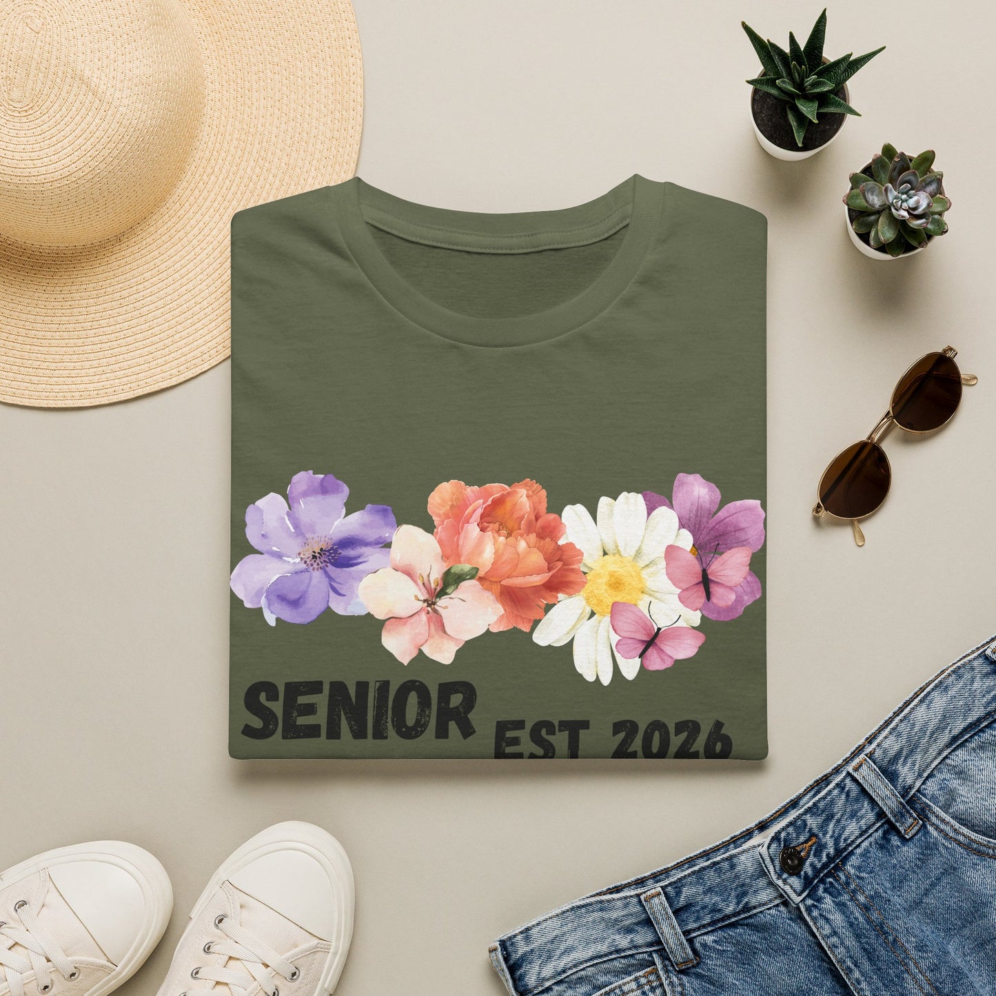 Senior Est. 2026 Floral T-Shirt