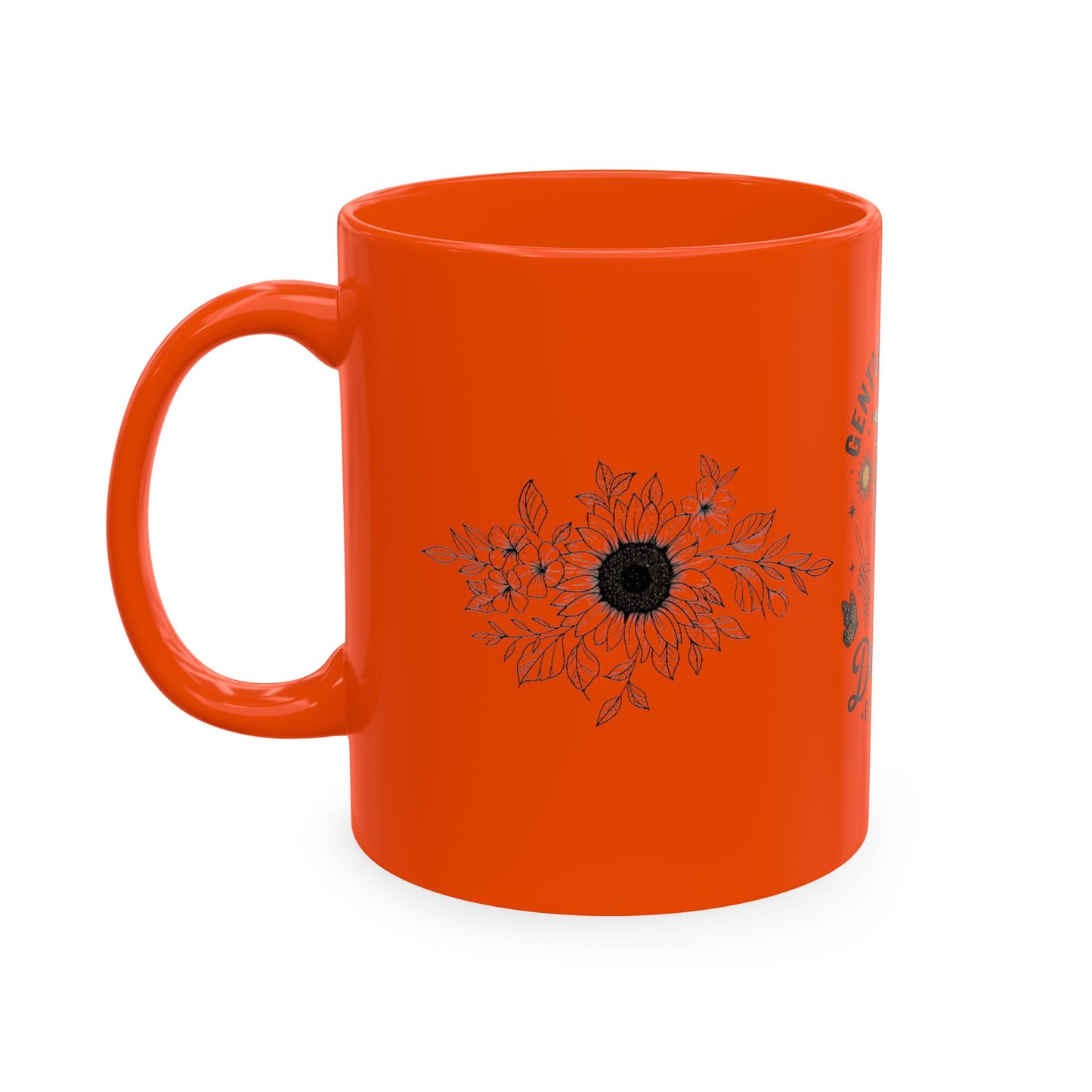 Gentle Parenting 'Drop Out' Ceramic Mug — Funny Skull Floral Coffee Cup