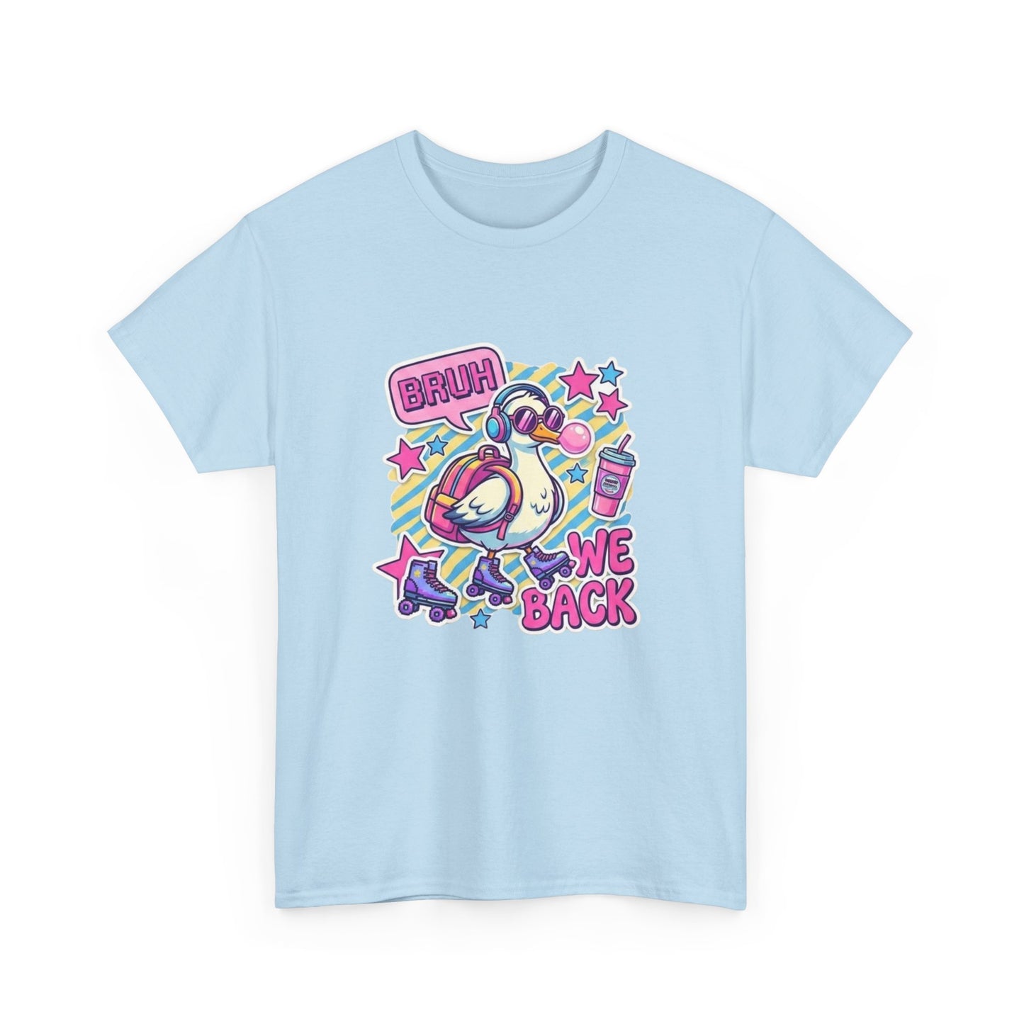 T-Shirt — Cute 'Bruh We Back' Cartoon Parrot Graphic Tee