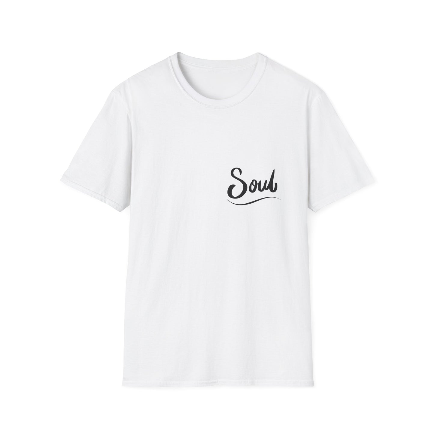 Soul Script T-Shirt — Minimal Inspirational Pocket Tee
