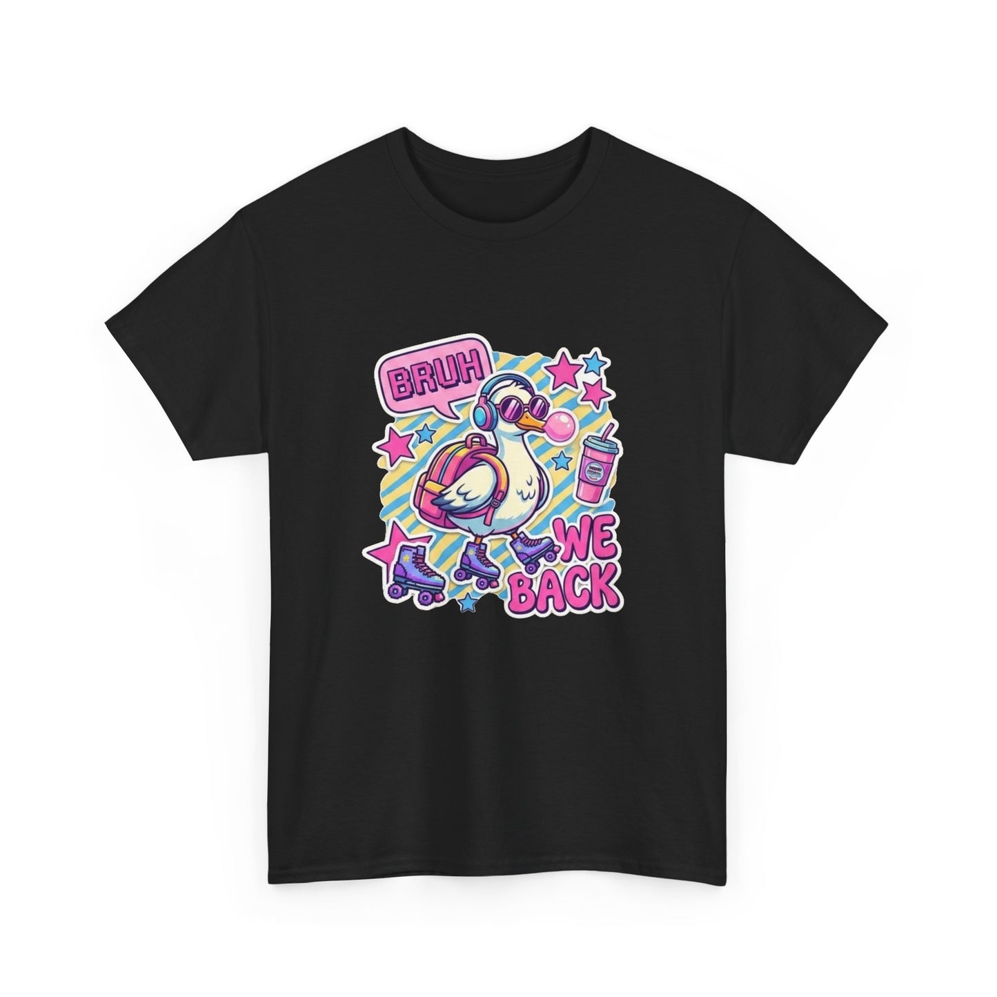 T-Shirt — Cute 'Bruh We Back' Cartoon Parrot Graphic Tee