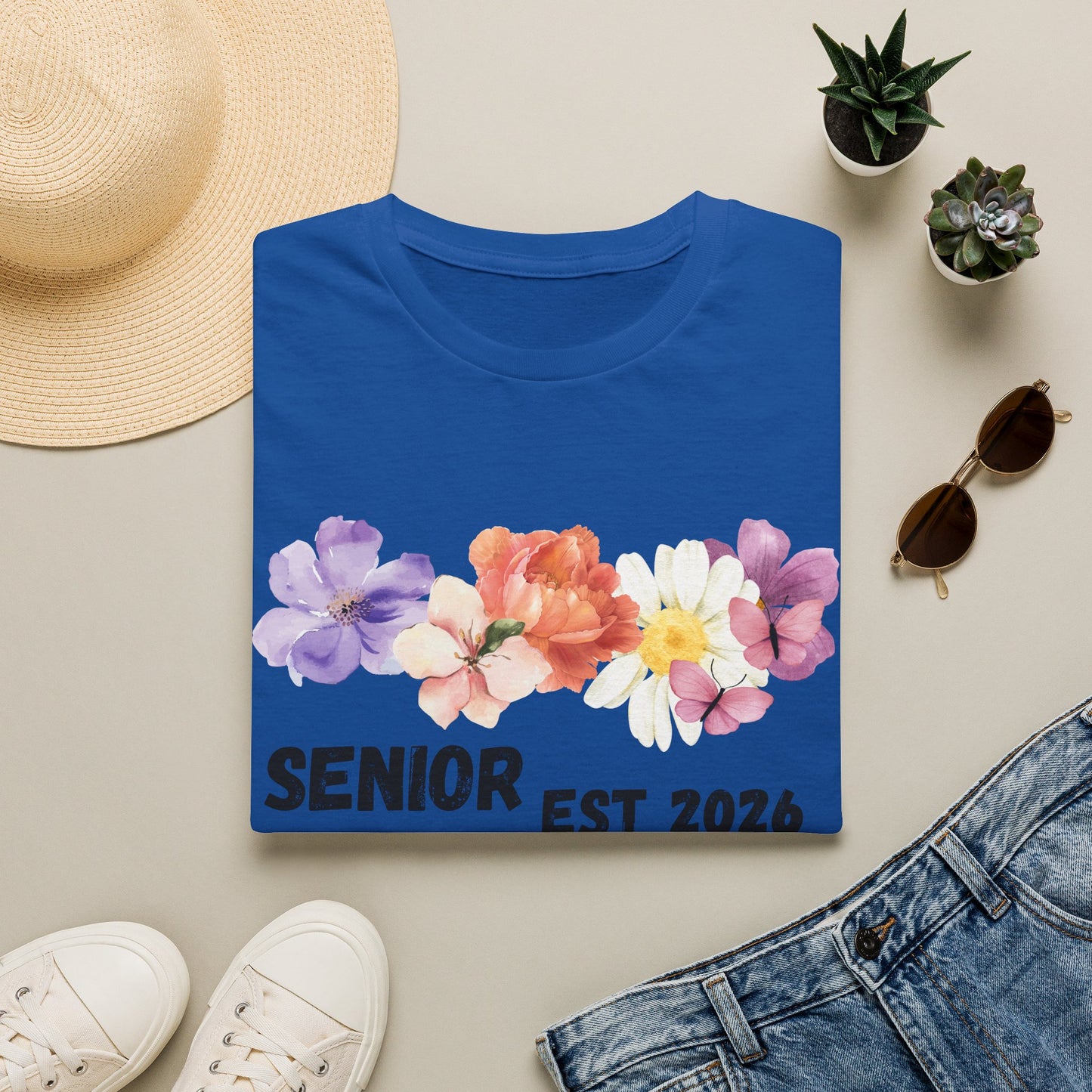 Senior Est. 2026 Floral T-Shirt