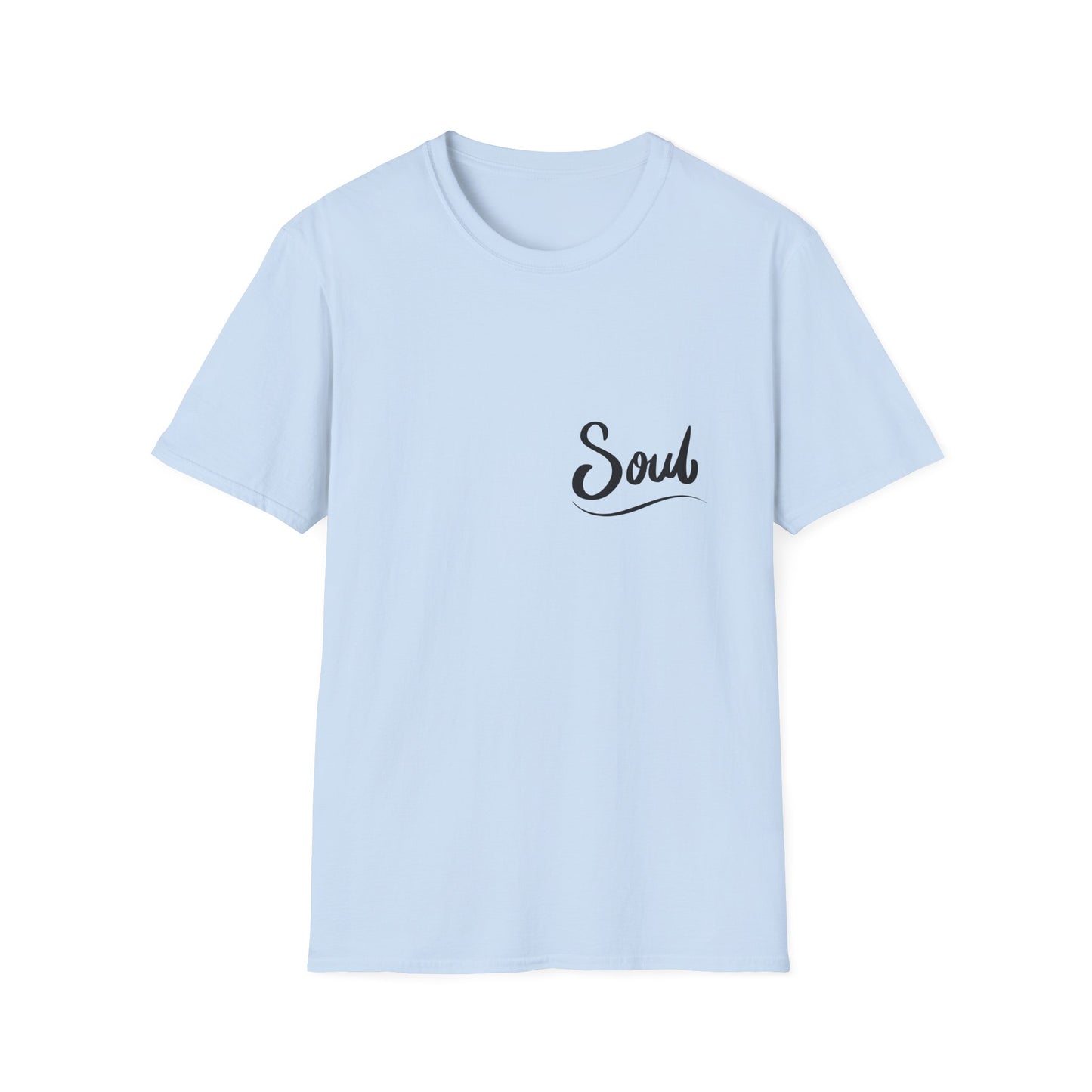 Soul Script T-Shirt — Minimal Inspirational Pocket Tee