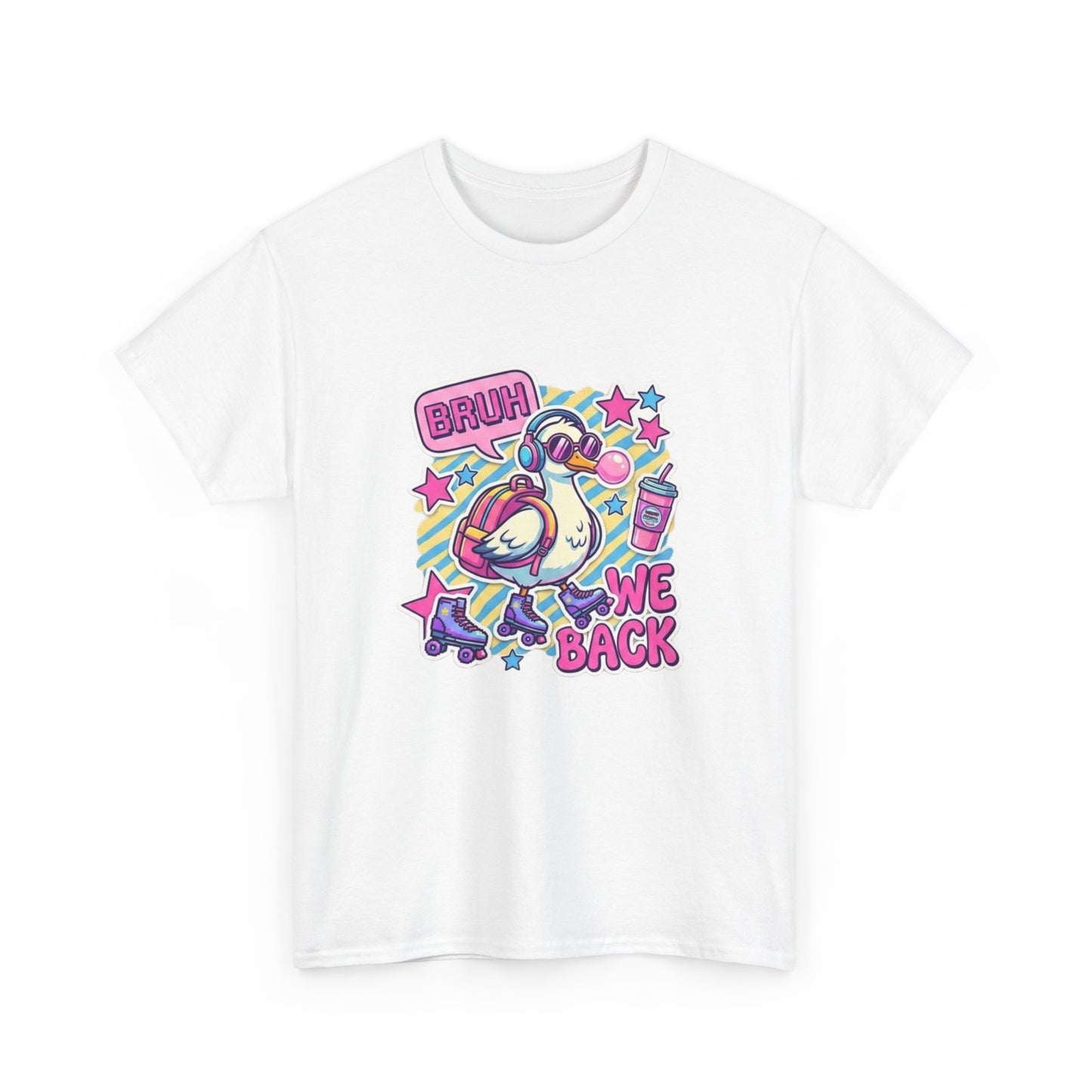 T-Shirt — Cute 'Bruh We Back' Cartoon Parrot Graphic Tee