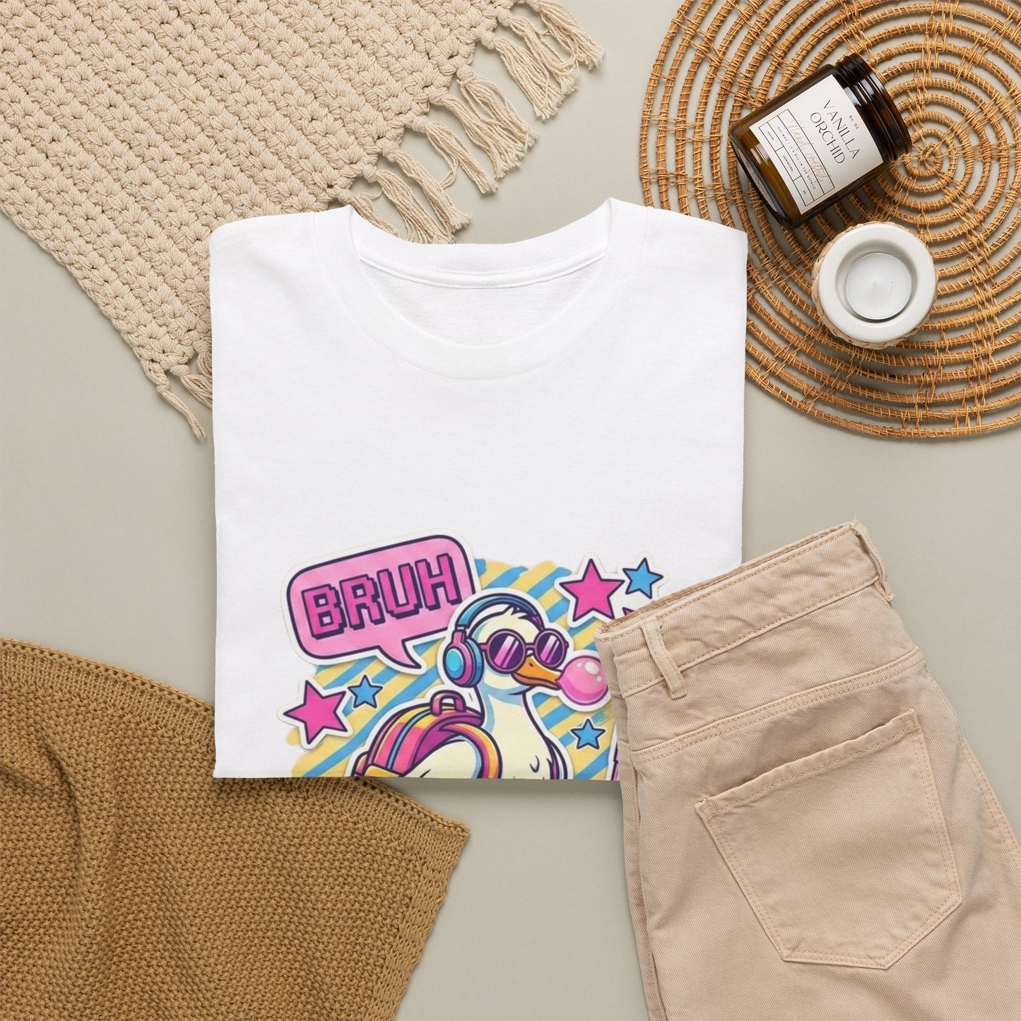 T-Shirt — Cute 'Bruh We Back' Cartoon Parrot Graphic Tee