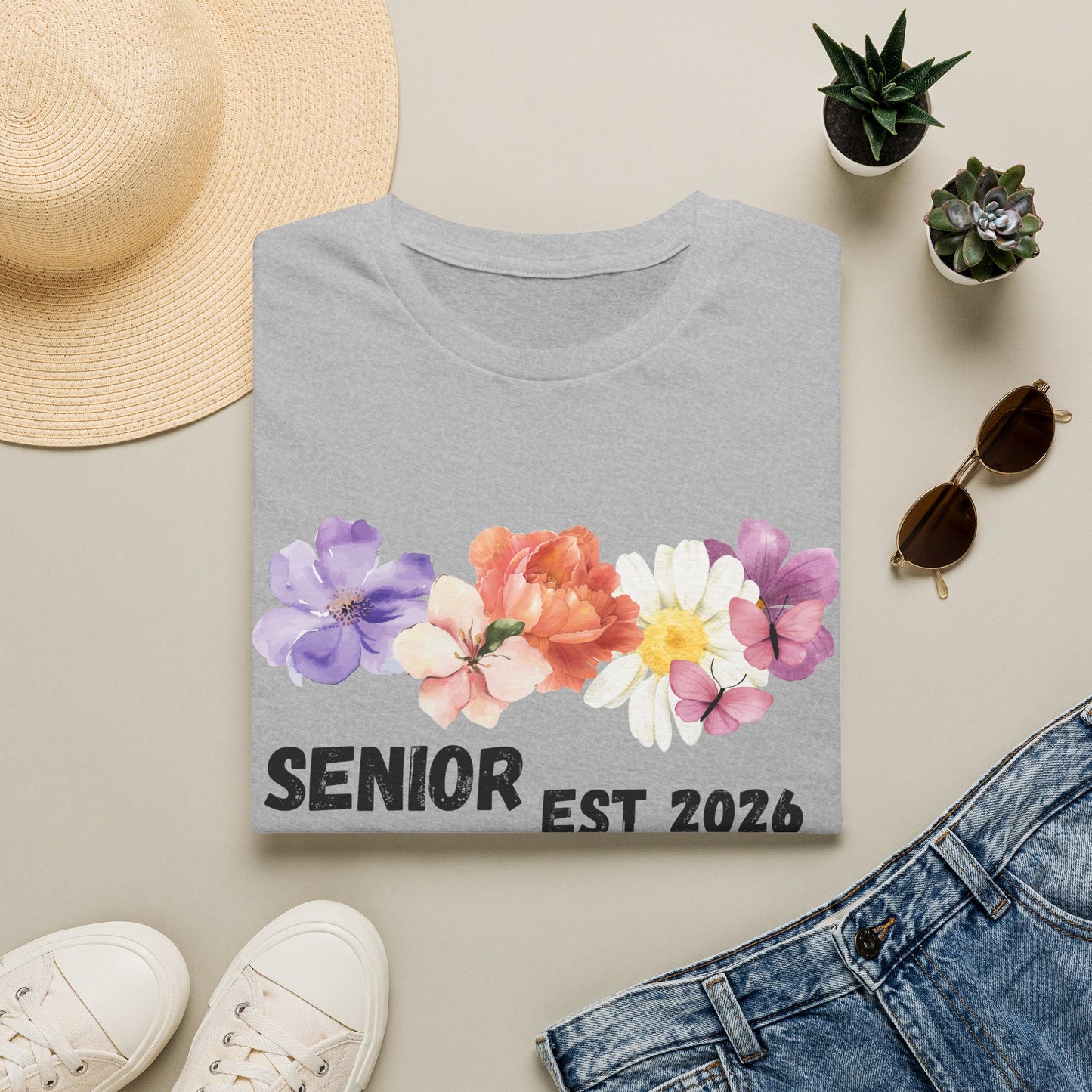 Senior Est. 2026 Floral T-Shirt