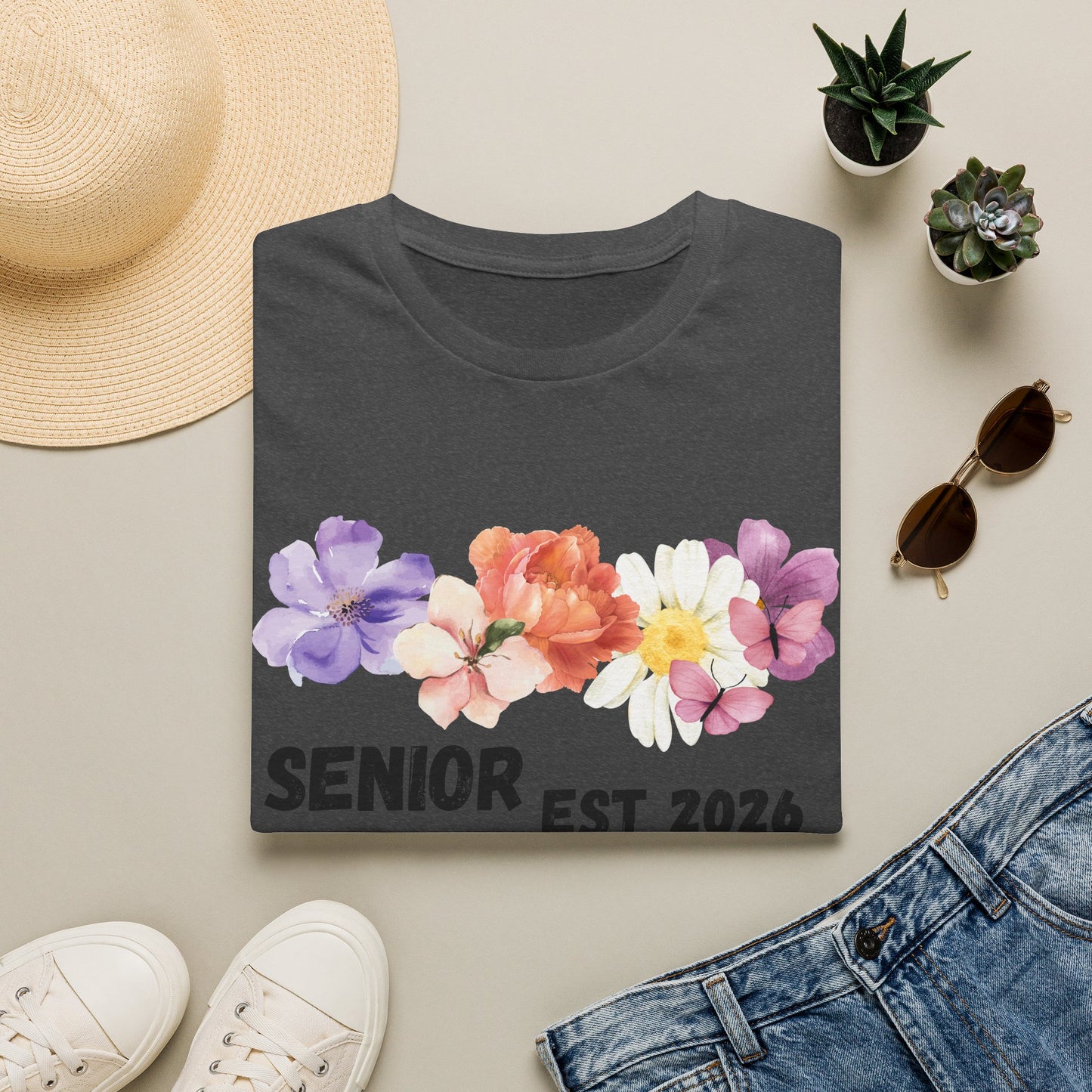 Senior Est. 2026 Floral T-Shirt