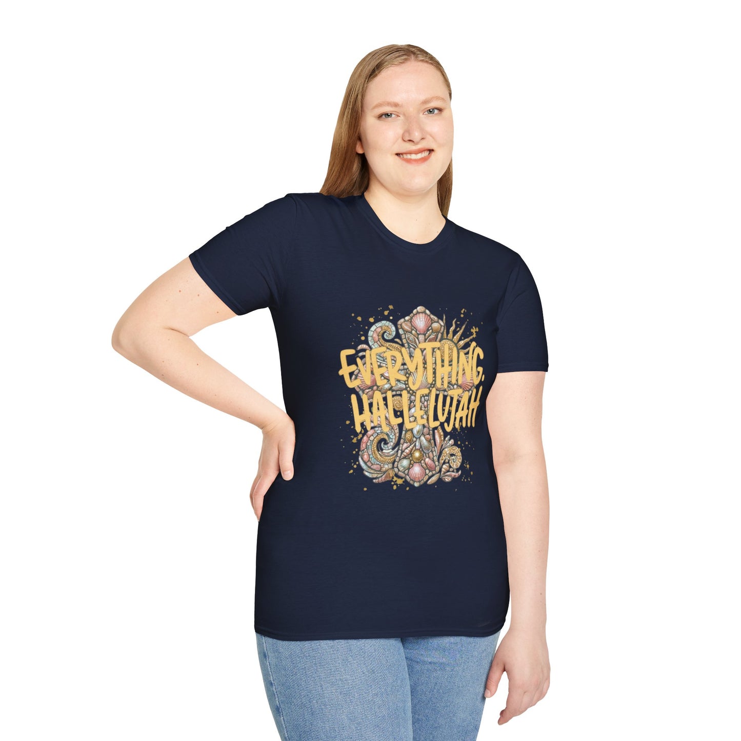 Everything Hallelujah T-Shirt — Floral Gospel Faith Tee