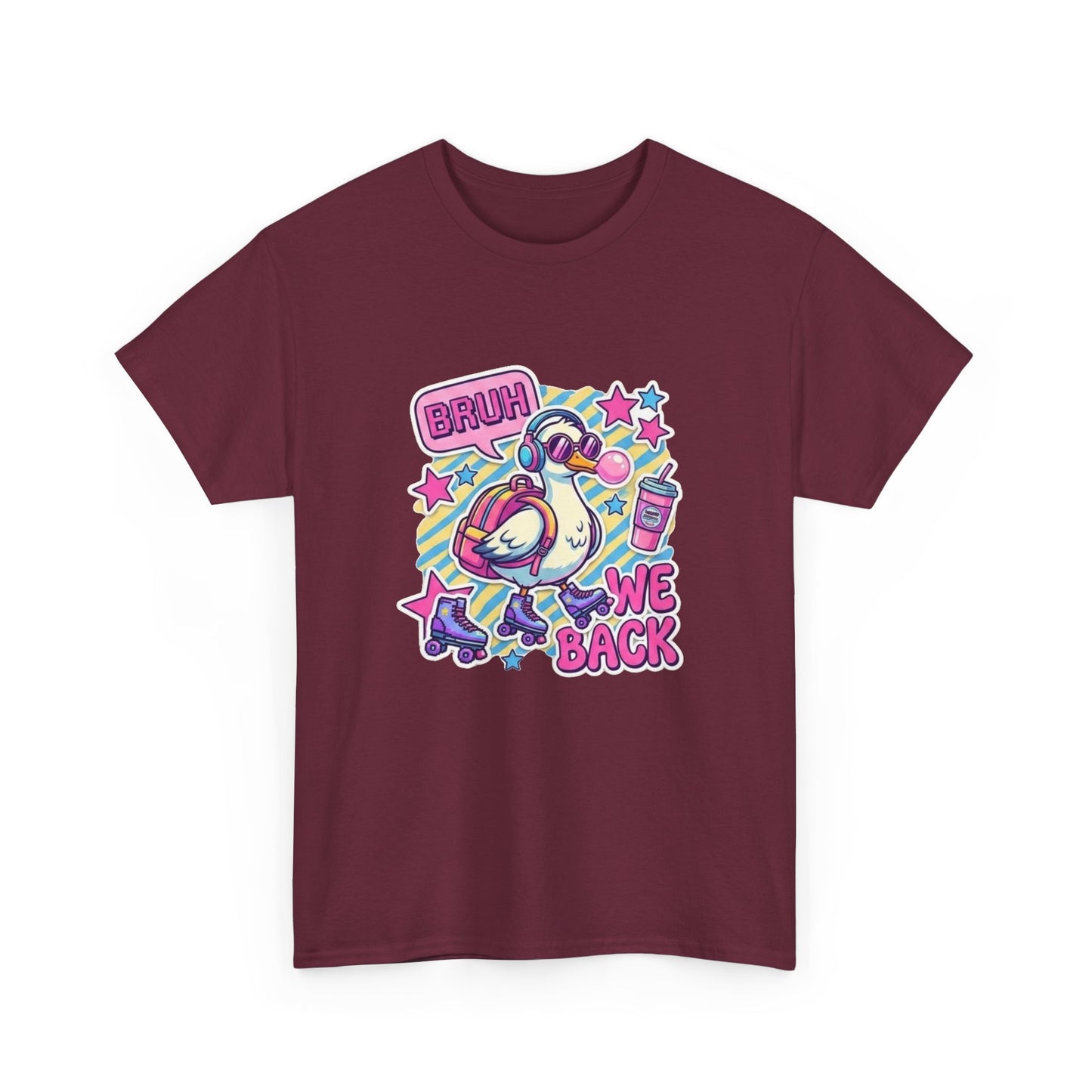 T-Shirt — Cute 'Bruh We Back' Cartoon Parrot Graphic Tee